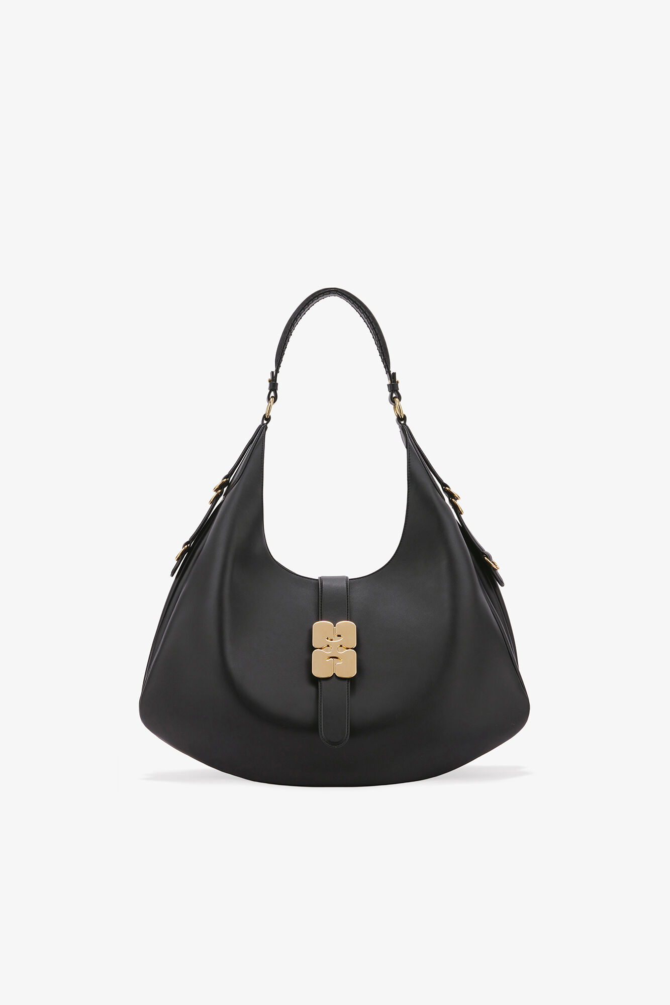 Grand sac noir Kat, Recycled Leather, in colour Black - 1 - GANNI