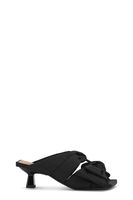 Soft Bow Kitten Heel Sandals, in colour Black - 1 - GANNI