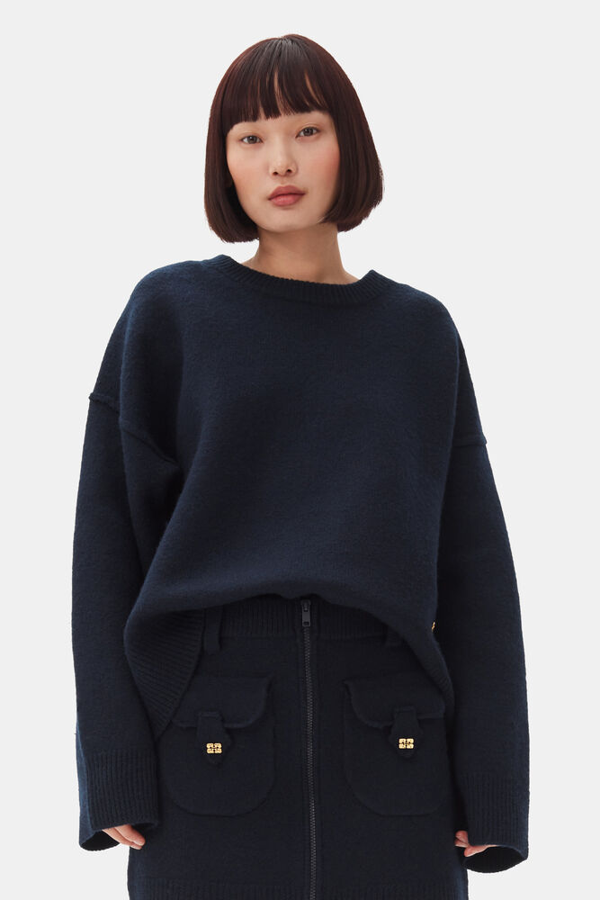 Dark Blue Wool Jumper, Sky Captain
