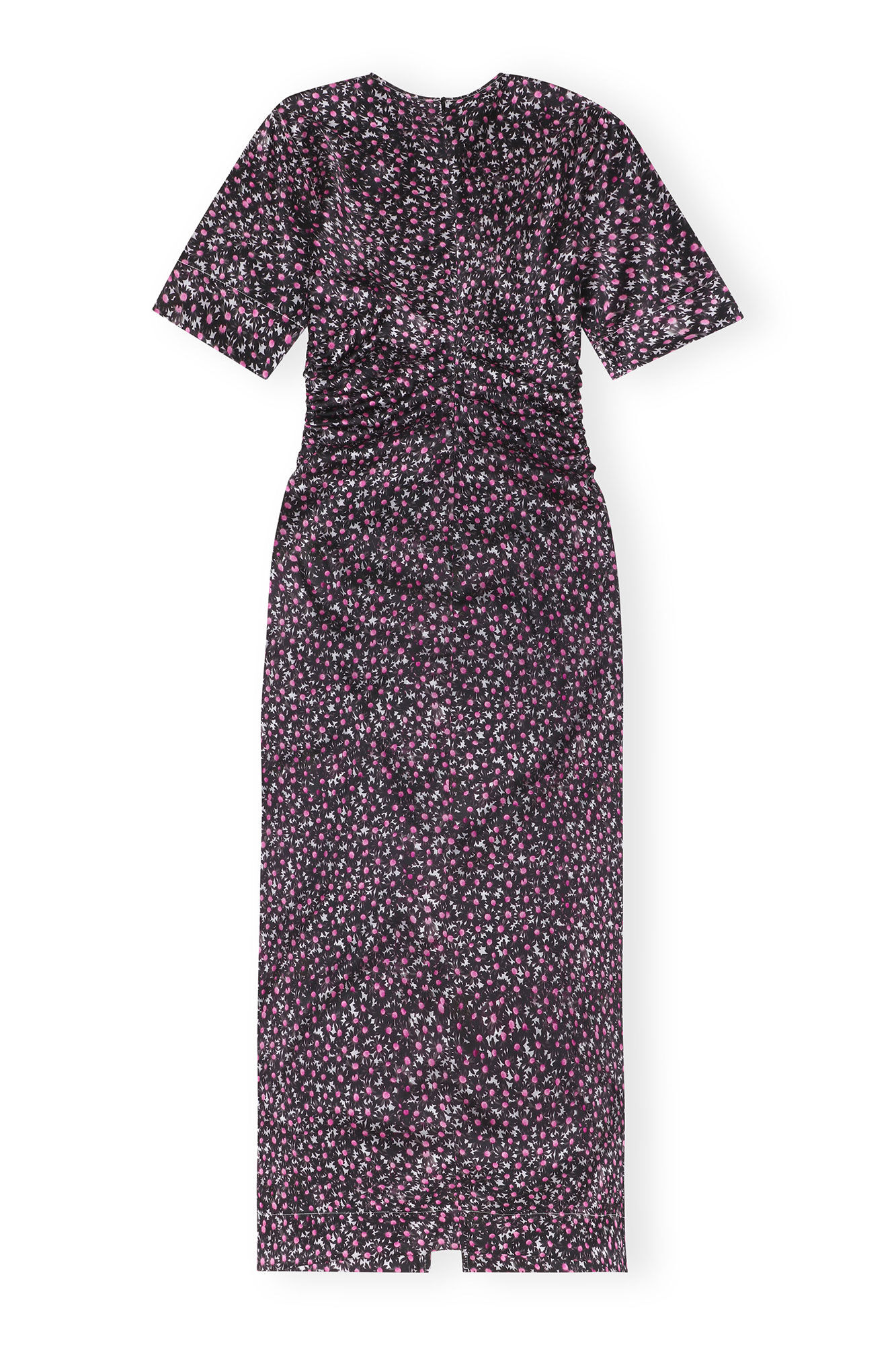 Silk Stretch Satin Maxi Dress, Elastane, in colour Black - 2 - GANNI