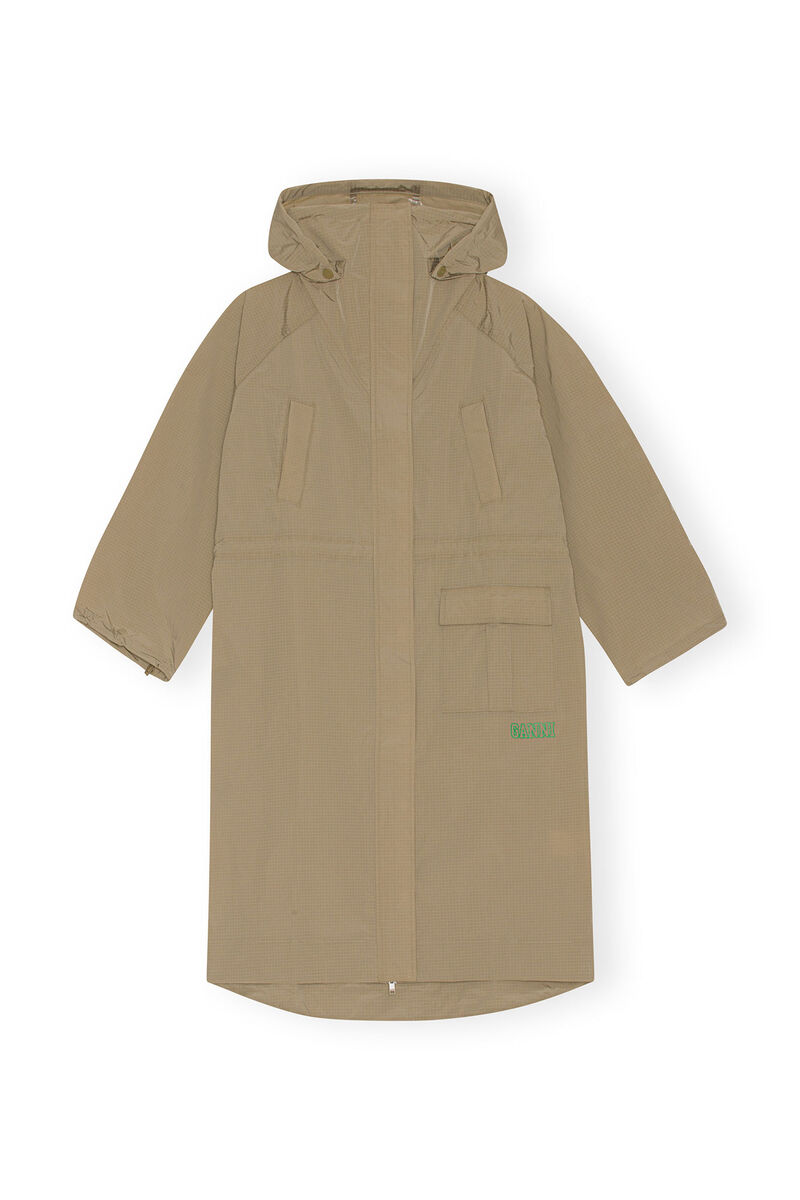 Parka Coat, in colour Petrified Oak - 1 - GANNI