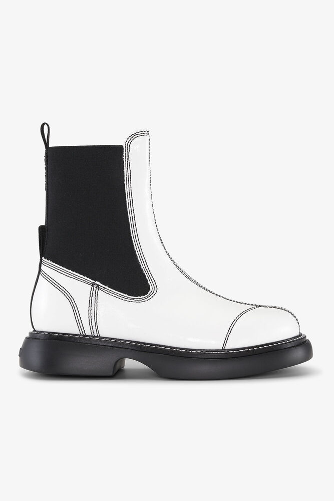 Off-White Everyday Mid Chelsea Boots, Egret