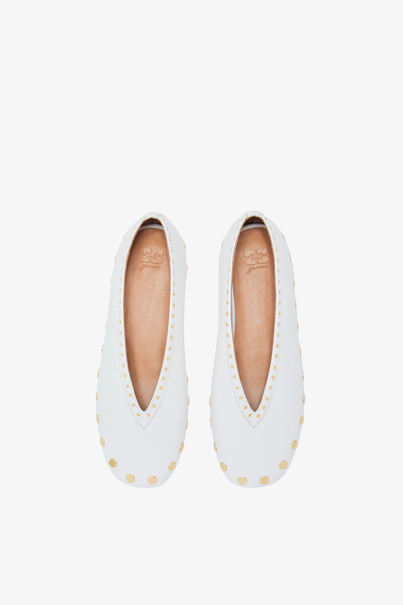 Jenny Ballerina in White, Cotton, in colour Egret - 3 - GANNI