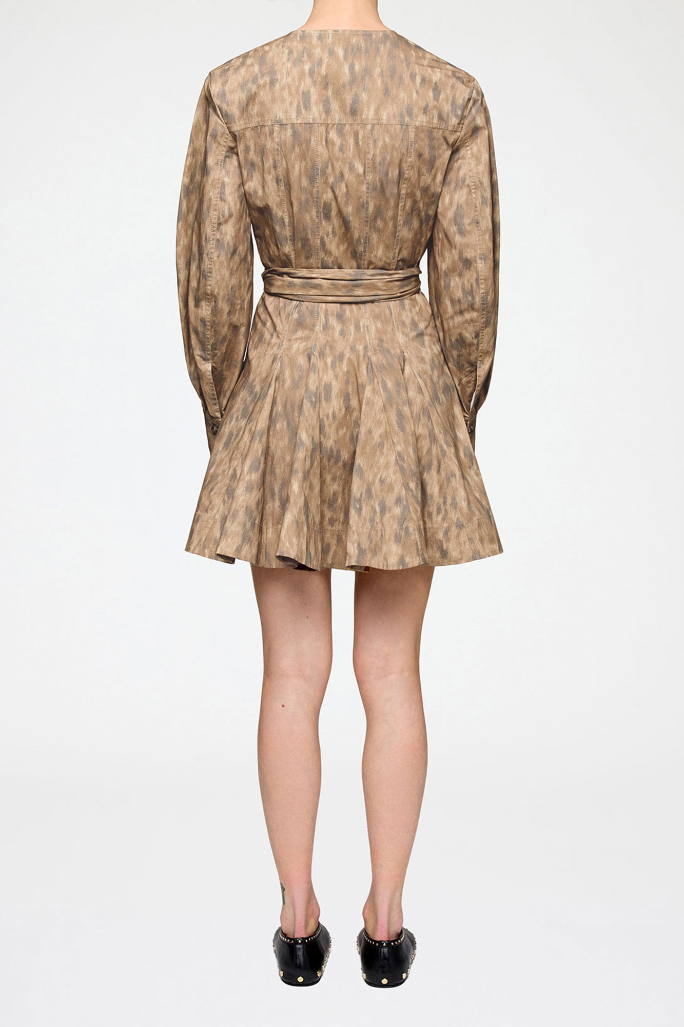 ストレッチコットンのシャツドレス, Organic Cotton, in colour Burro - 2 - GANNI