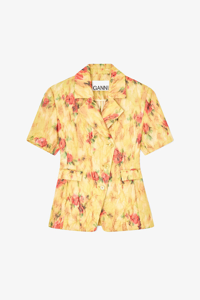 Blazer in Shibori Organza, Aurora