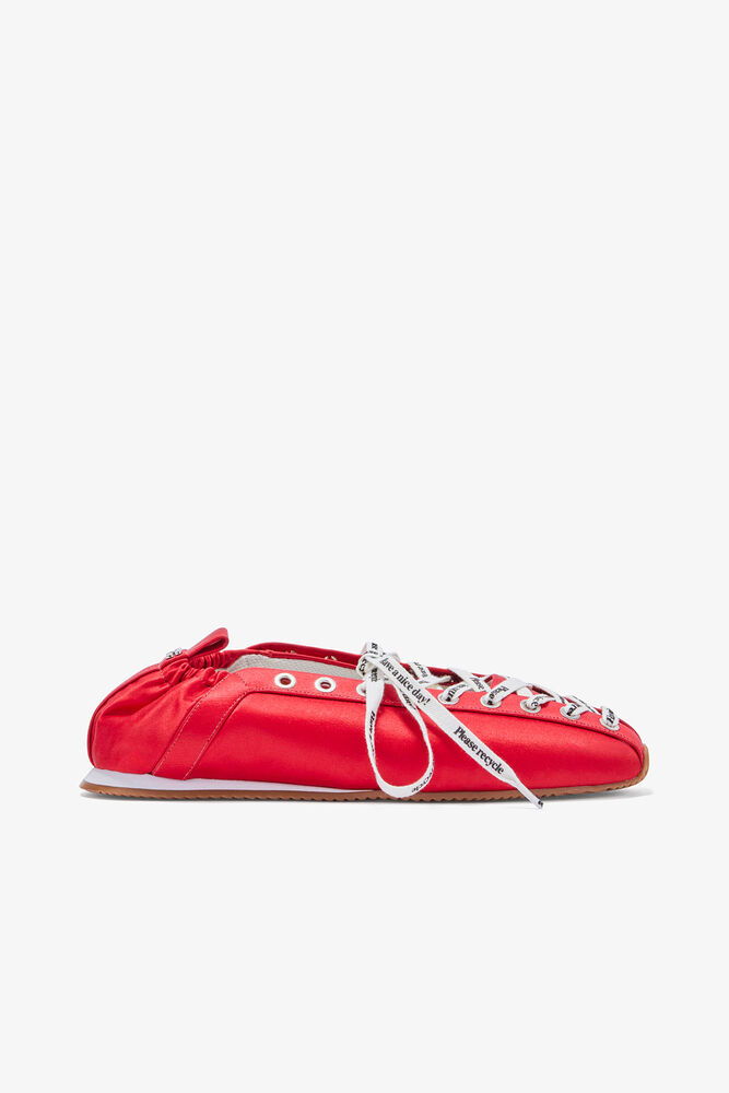 Sporty Ballerina in Red Satin, Goji Berry