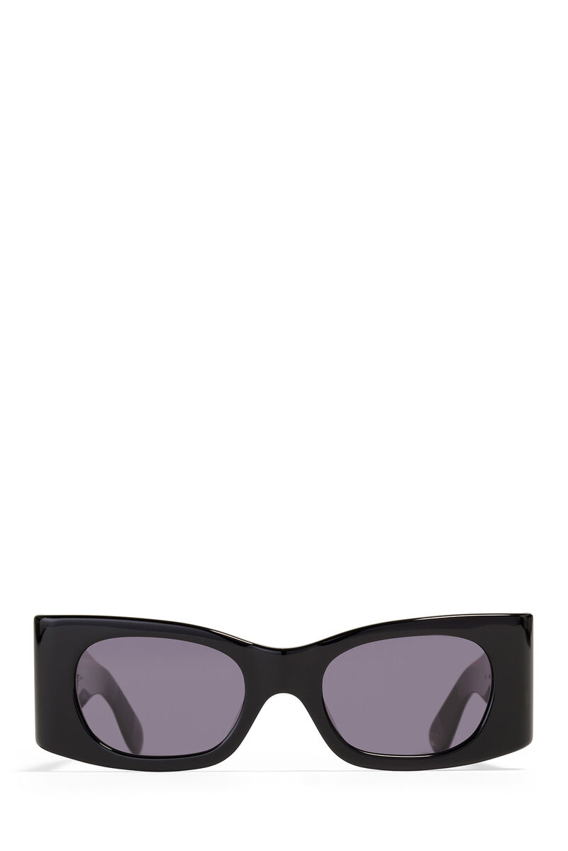 GANNI x Ace & Tate Black Kayla Sunglasses, Acetate, in colour Black - 2 - GANNI