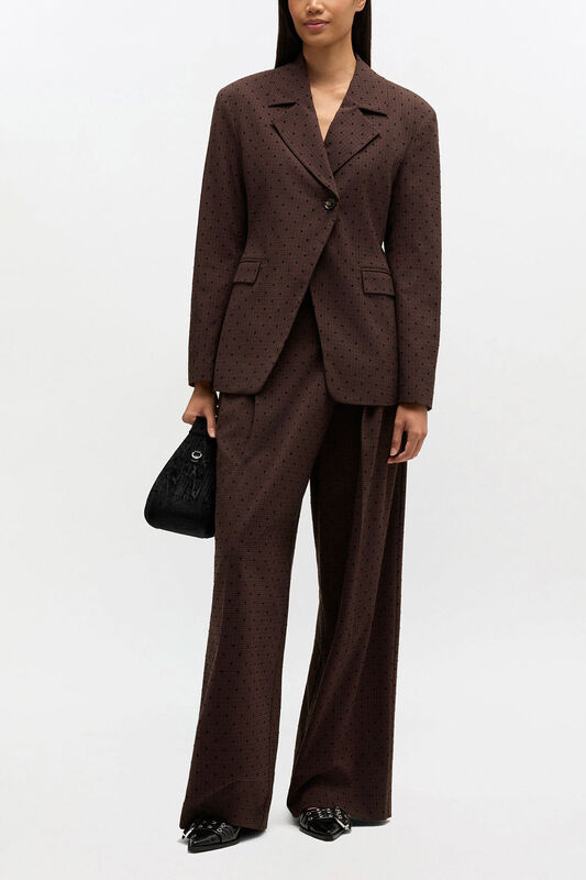 Trousers In Flock Check Cross-Over