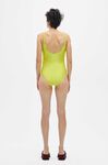 Graphic Sporty Swimsuit, Elastane, in colour Blazing Yellow - 2 - GANNI