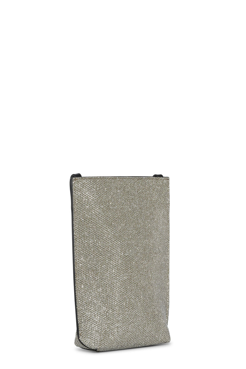 Small Glitter Banner Crossbody Bag, in colour Gold - 2 - GANNI