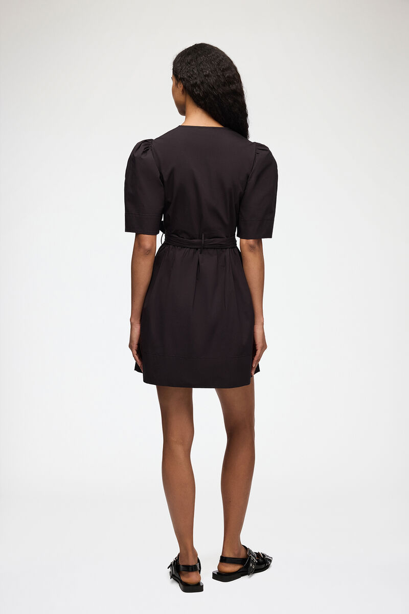 コットンミニドレス, Organic Cotton, in colour Black - 3 - GANNI