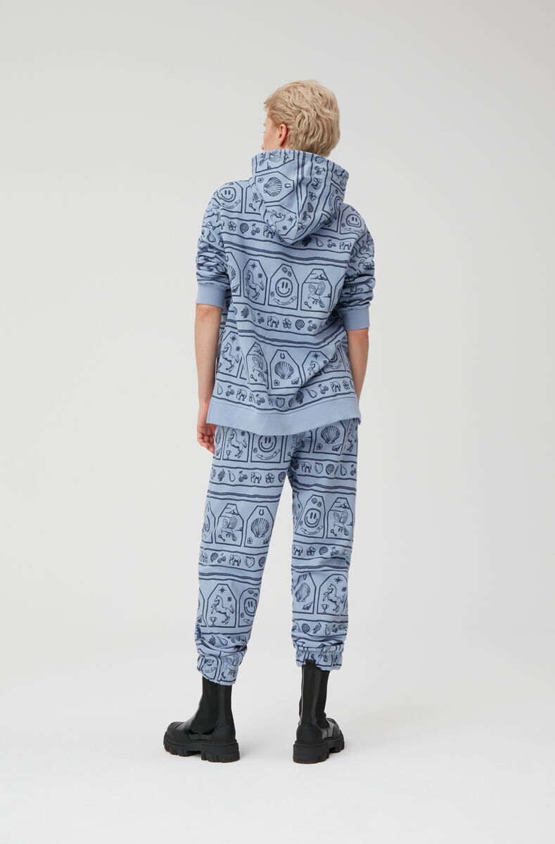 Software isoli joggers med print, Cotton, in colour Heather - 3 - GANNI