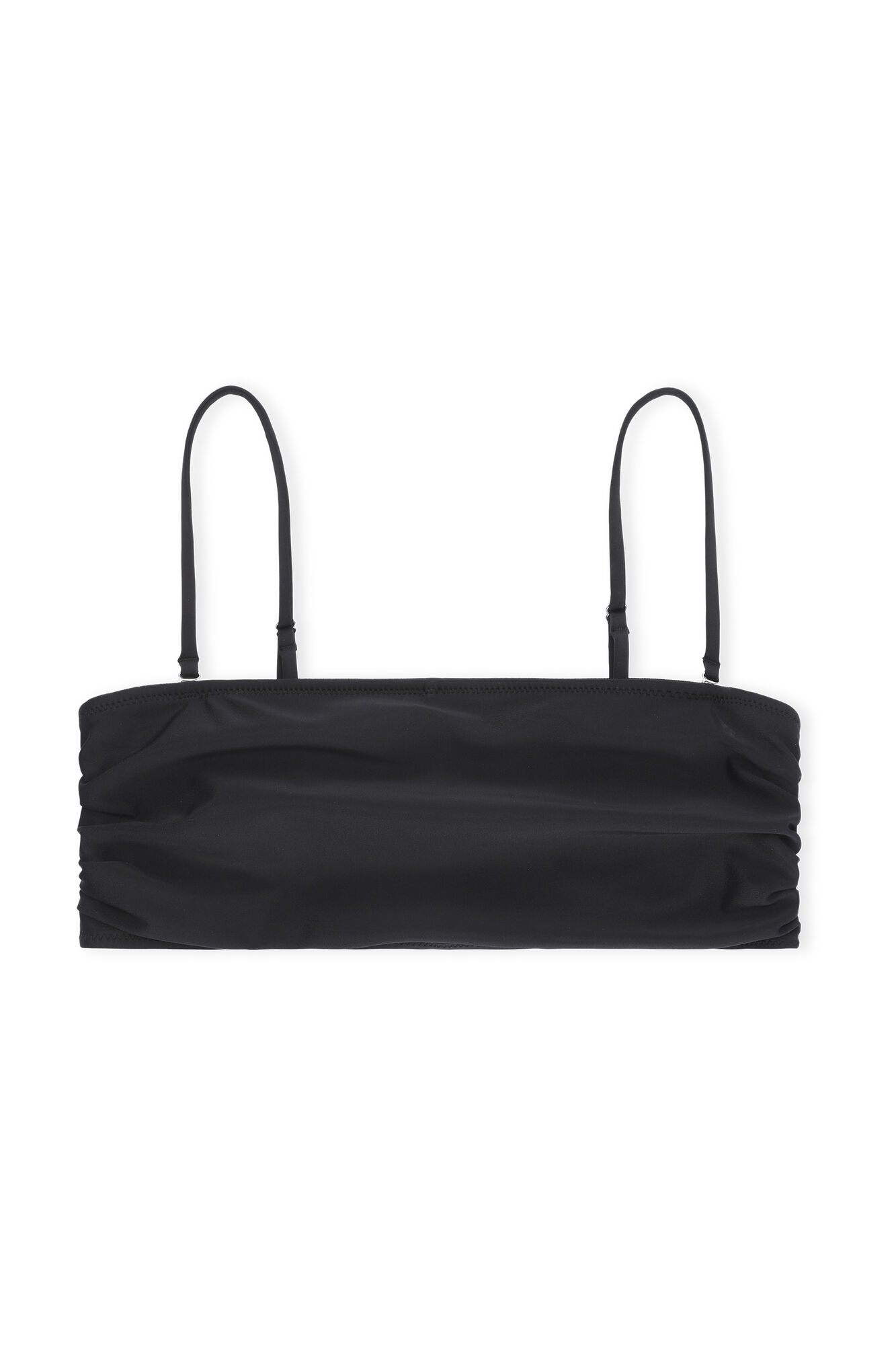 Bralette Bikini Top, Elastane, in colour Black - 1 - GANNI
