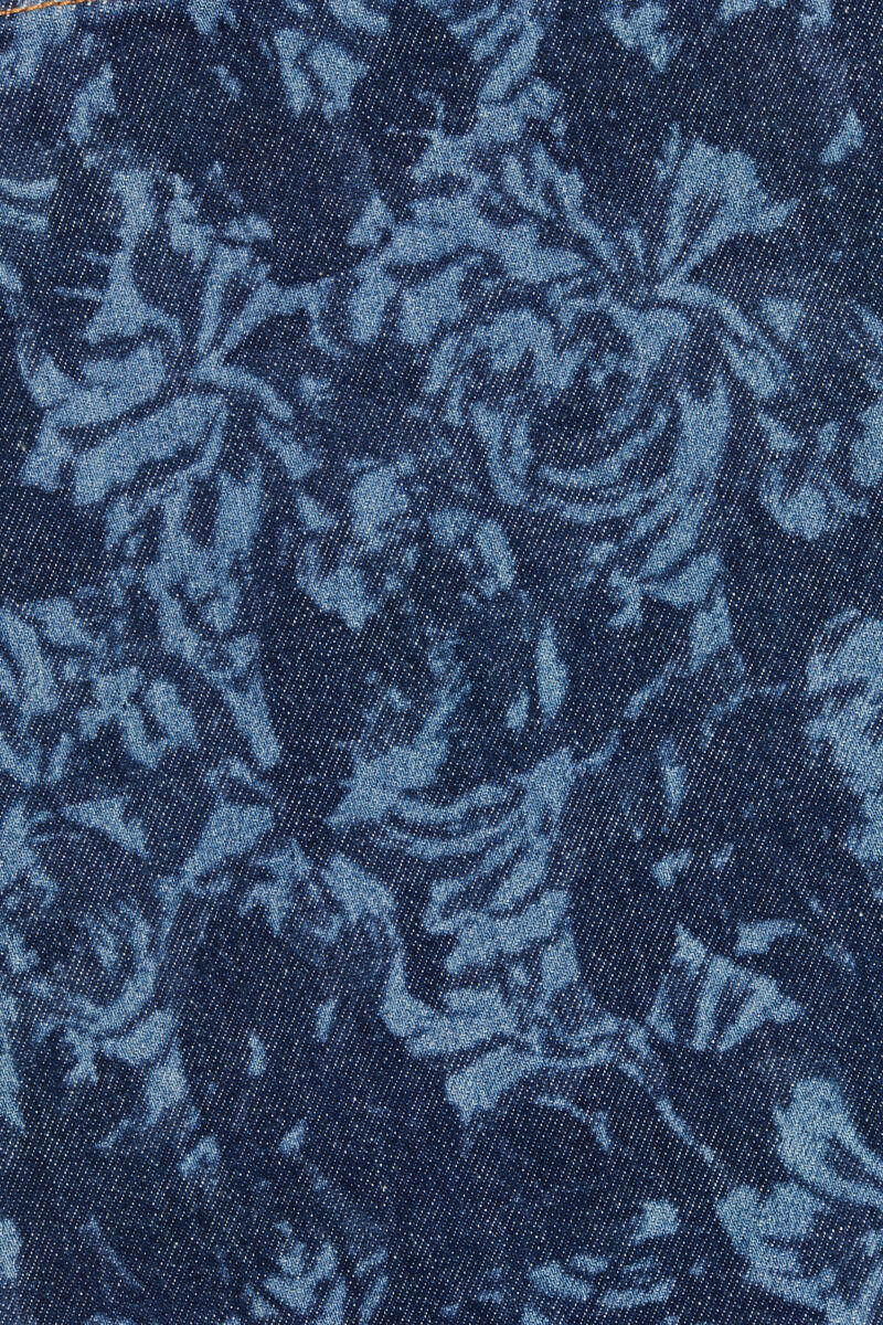 Lazer Denim Midinederdel, Cotton, in colour Mid Blue Stone - 4 - GANNI