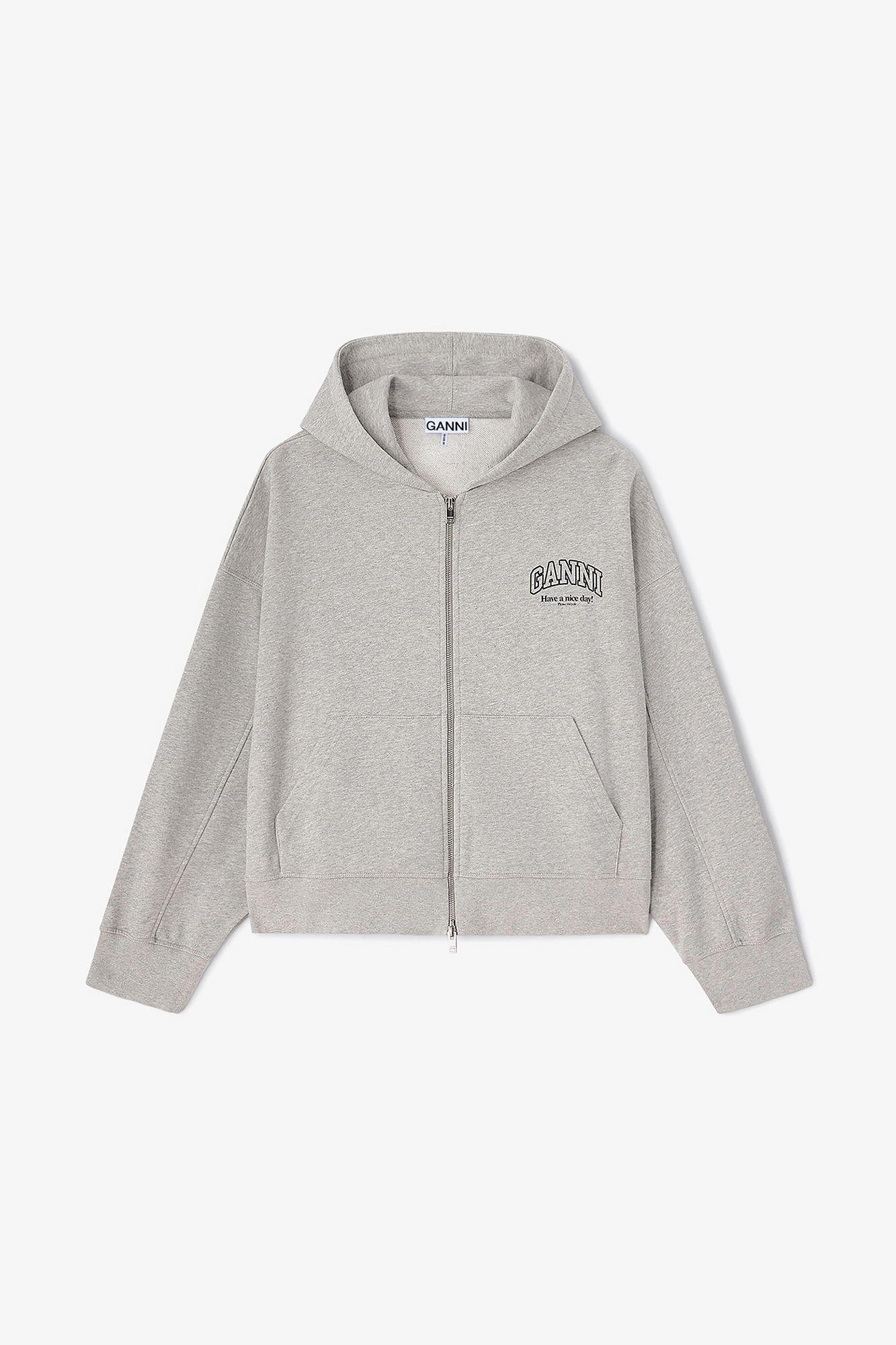 【GANNI】OVERSIZED ZIP HOODIE 即日発送 GANNI（ガニー） パーカー Heavy Terry Jersey Zip Hoodie レディース