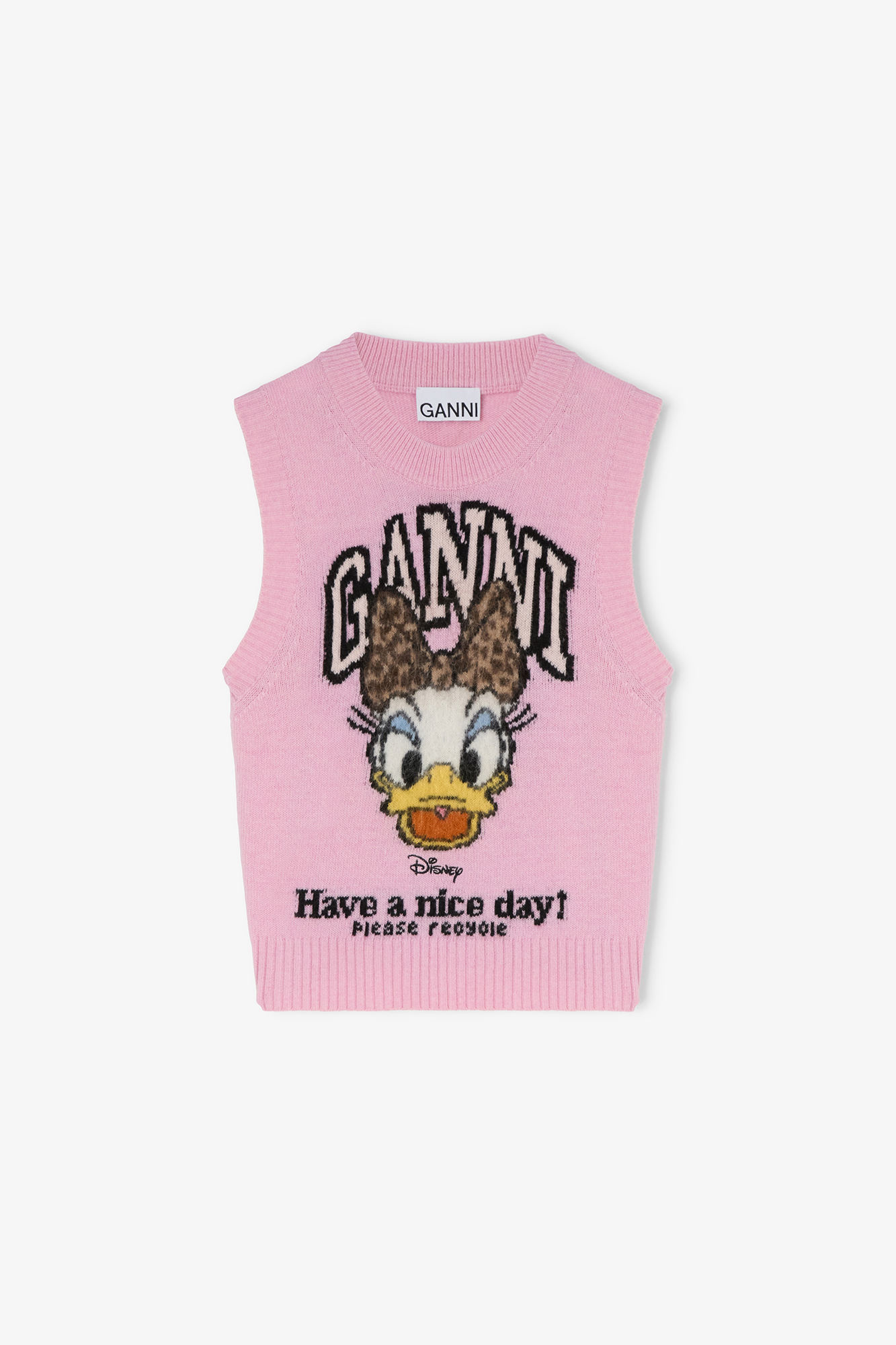 Daisy Duck Graphic Wool Vest | GANNI US