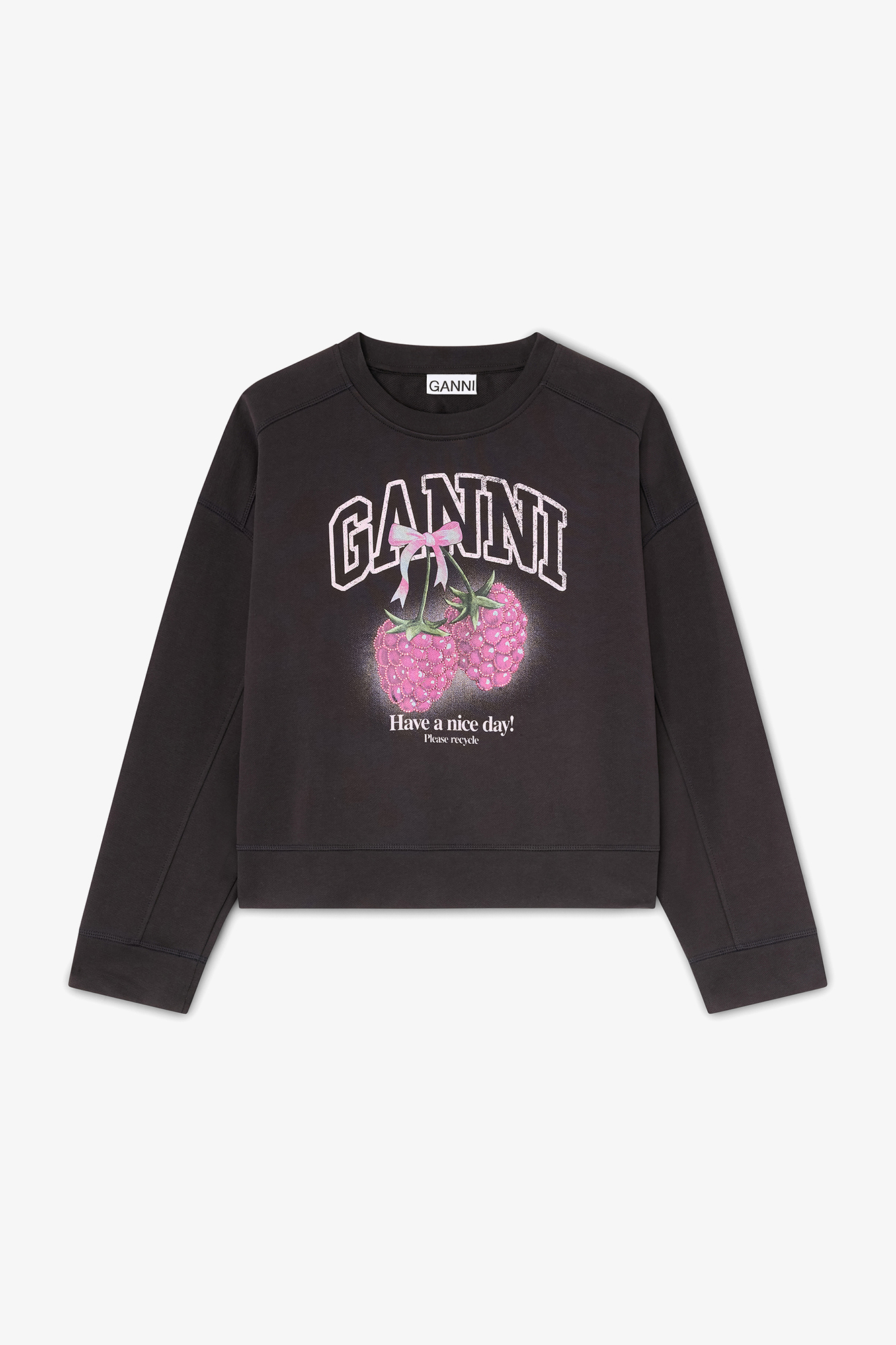 Phantom ラズベリープリント クルーネック スウェットシャツ | GANNI
