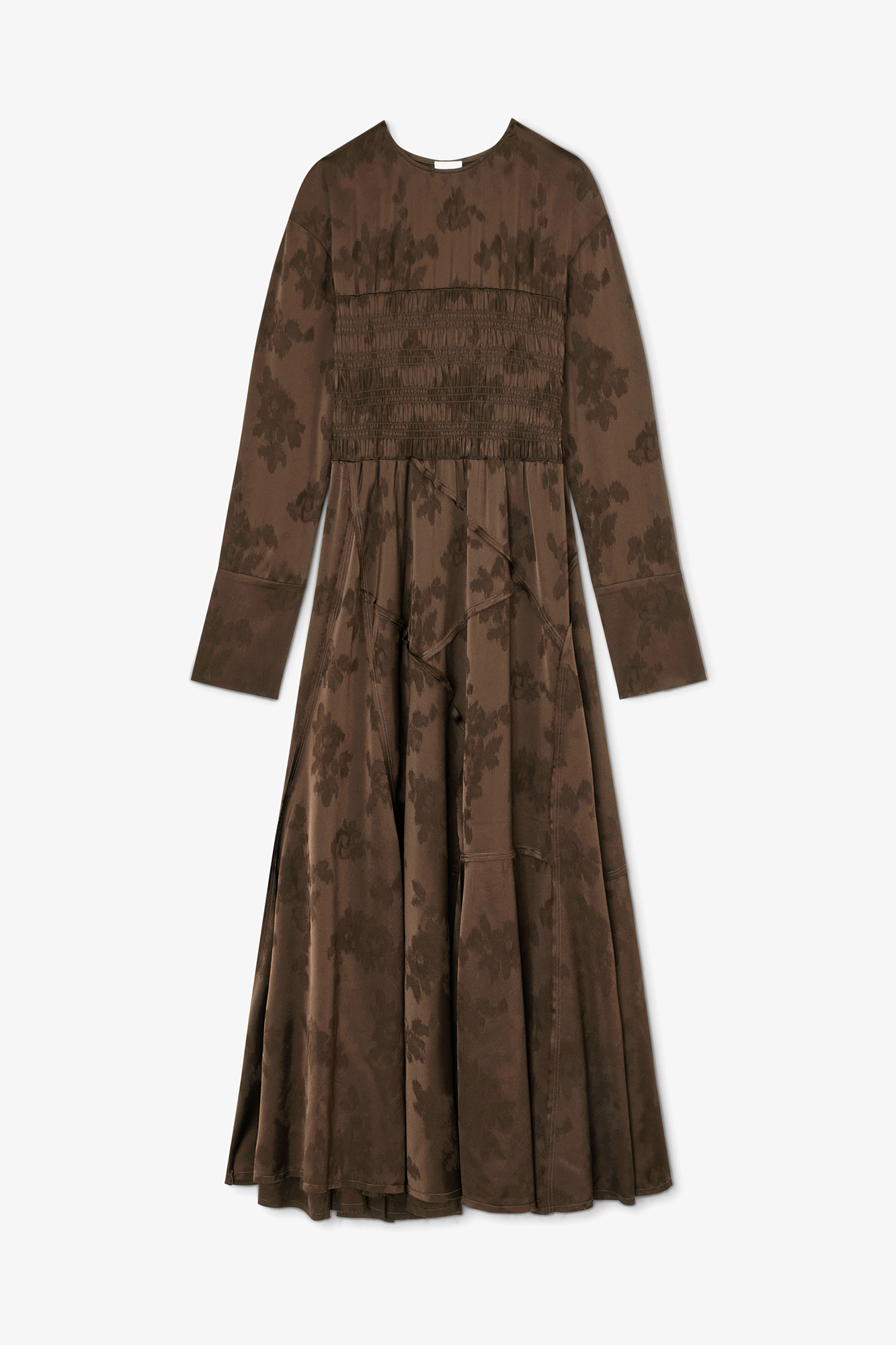 GANNI Brown Dress in Satin