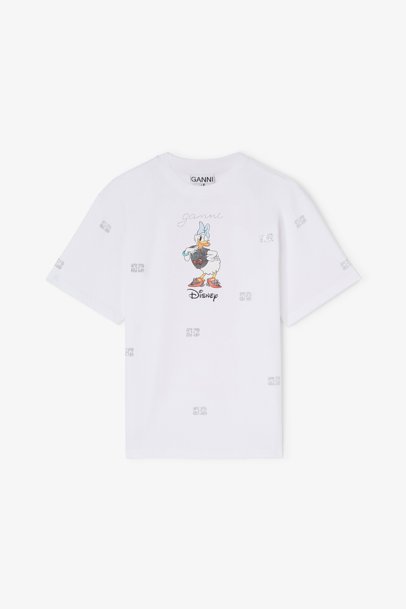 新品タグ付き♡GANNI♡プードル♡Tシャツ♡Mサイズ Daisy Duck White Printed T-shirt | GANNI US
