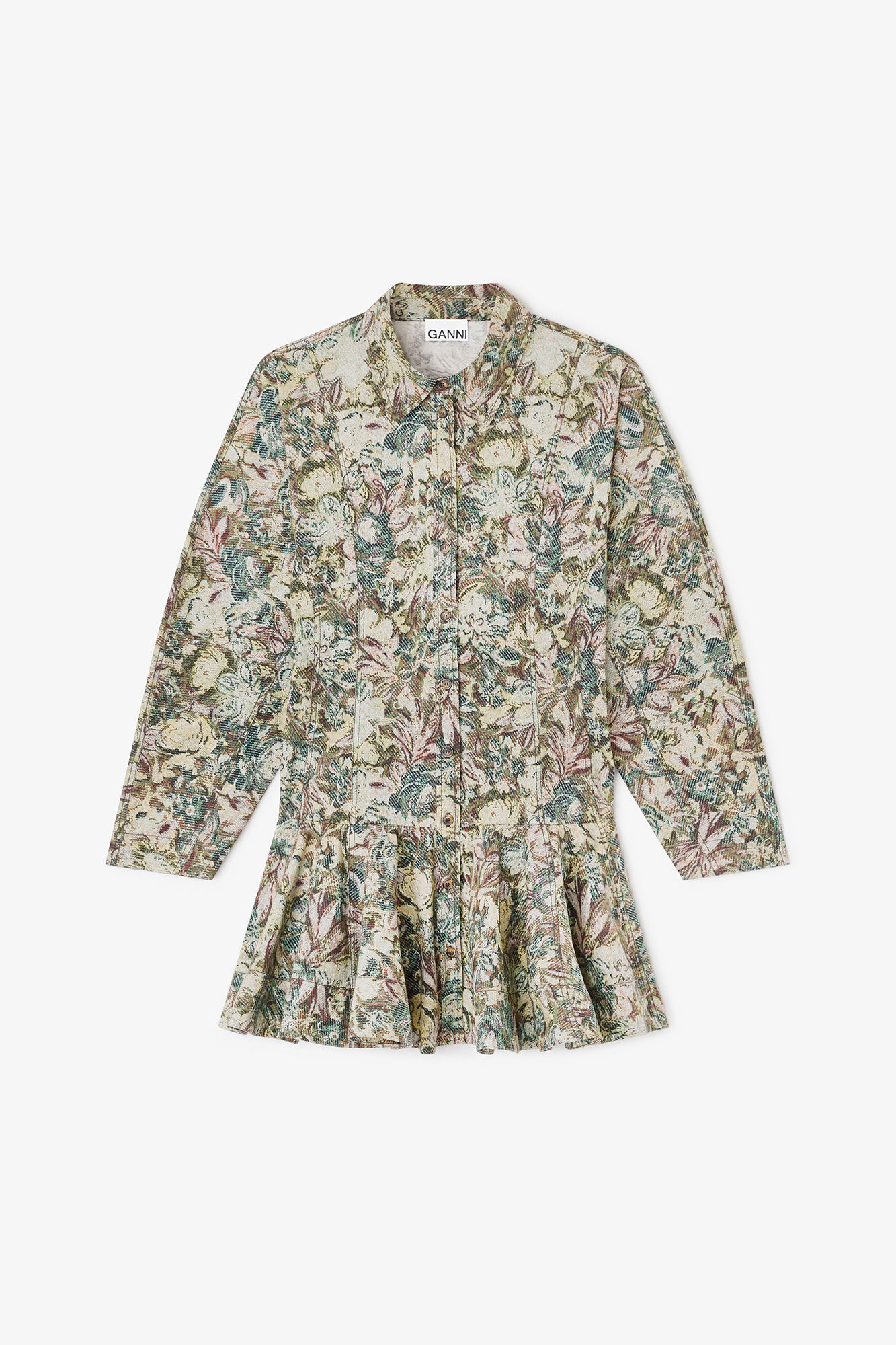 Tapestry Floral Shirt Dress