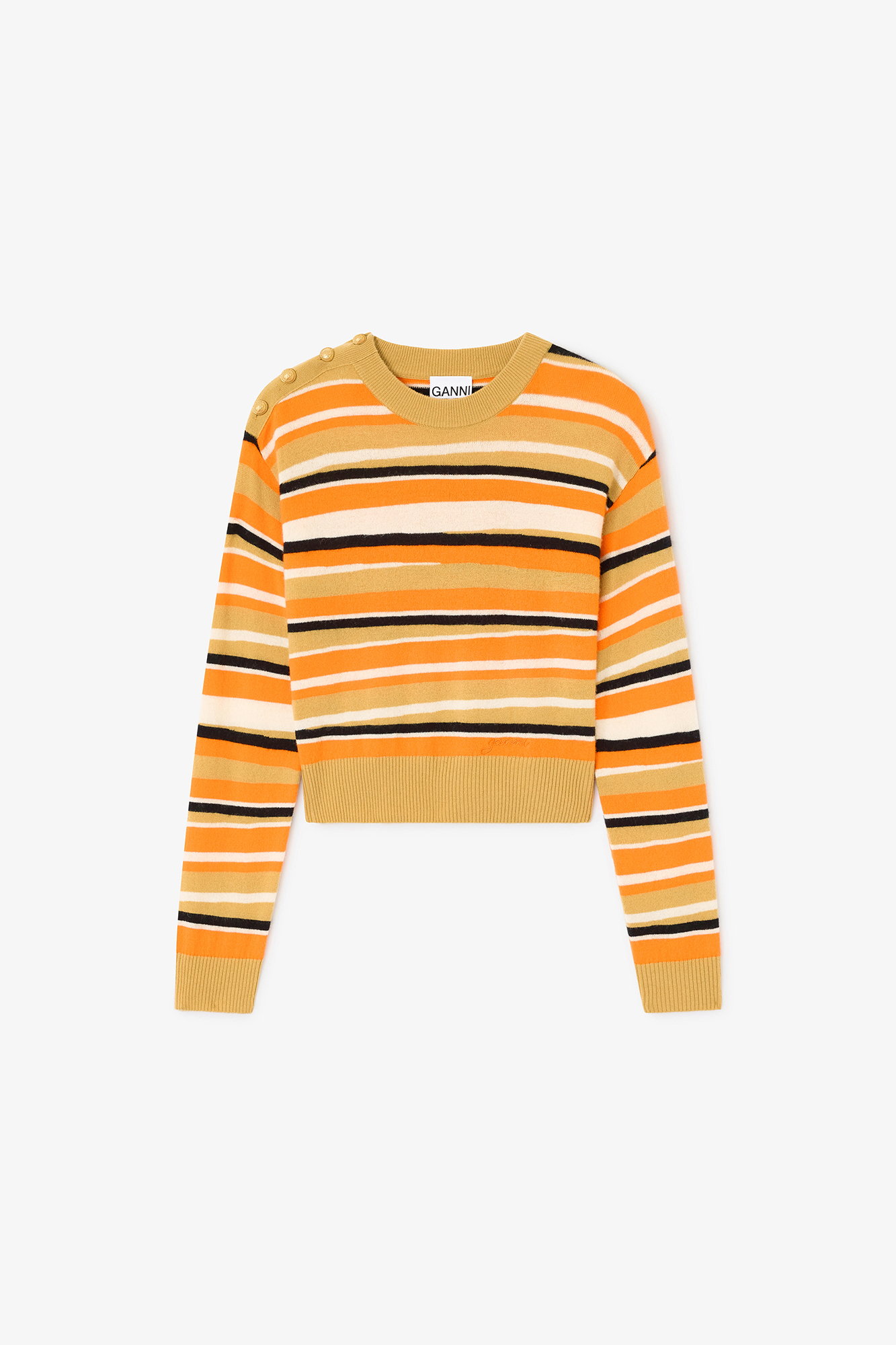 Striped Cashmere Sweater | GANNI US