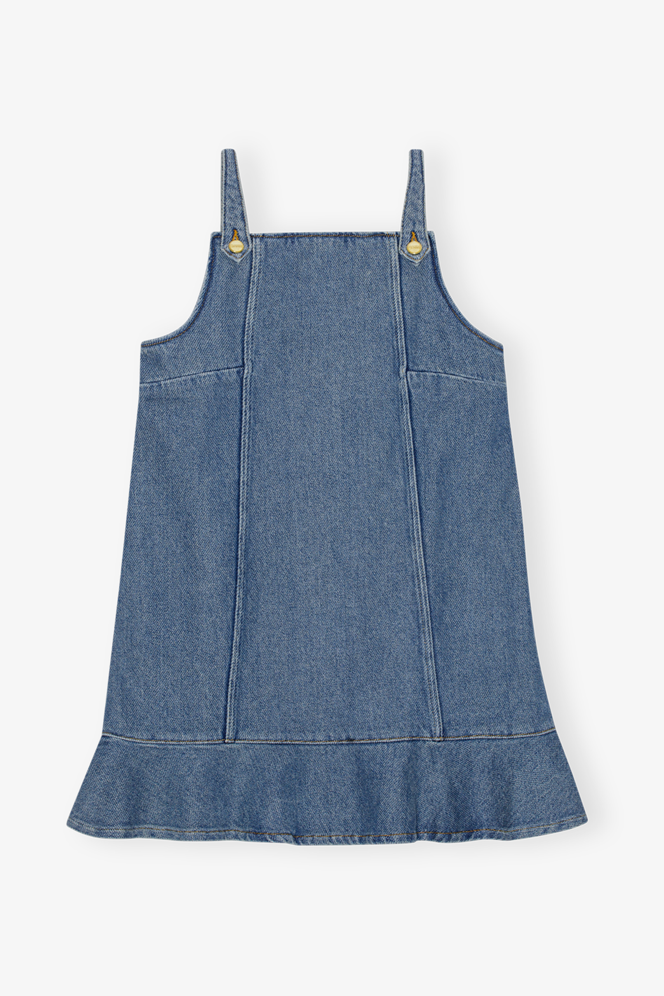 white christmas dresses Heavy Denim Mini Dress Tint Wash – hvit tråd main image 1