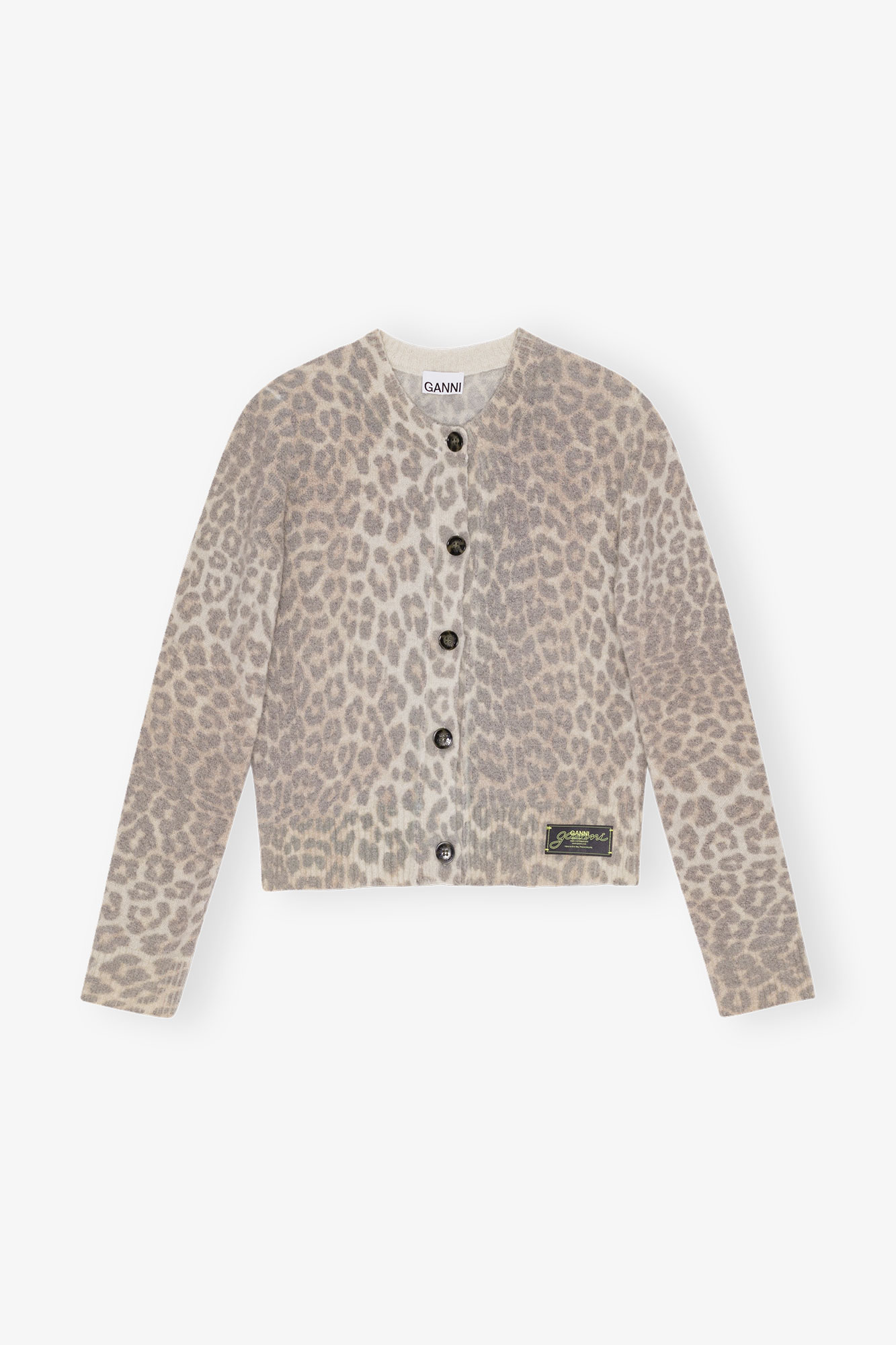 Leopard Leopard Printed Cardigan | GANNI US