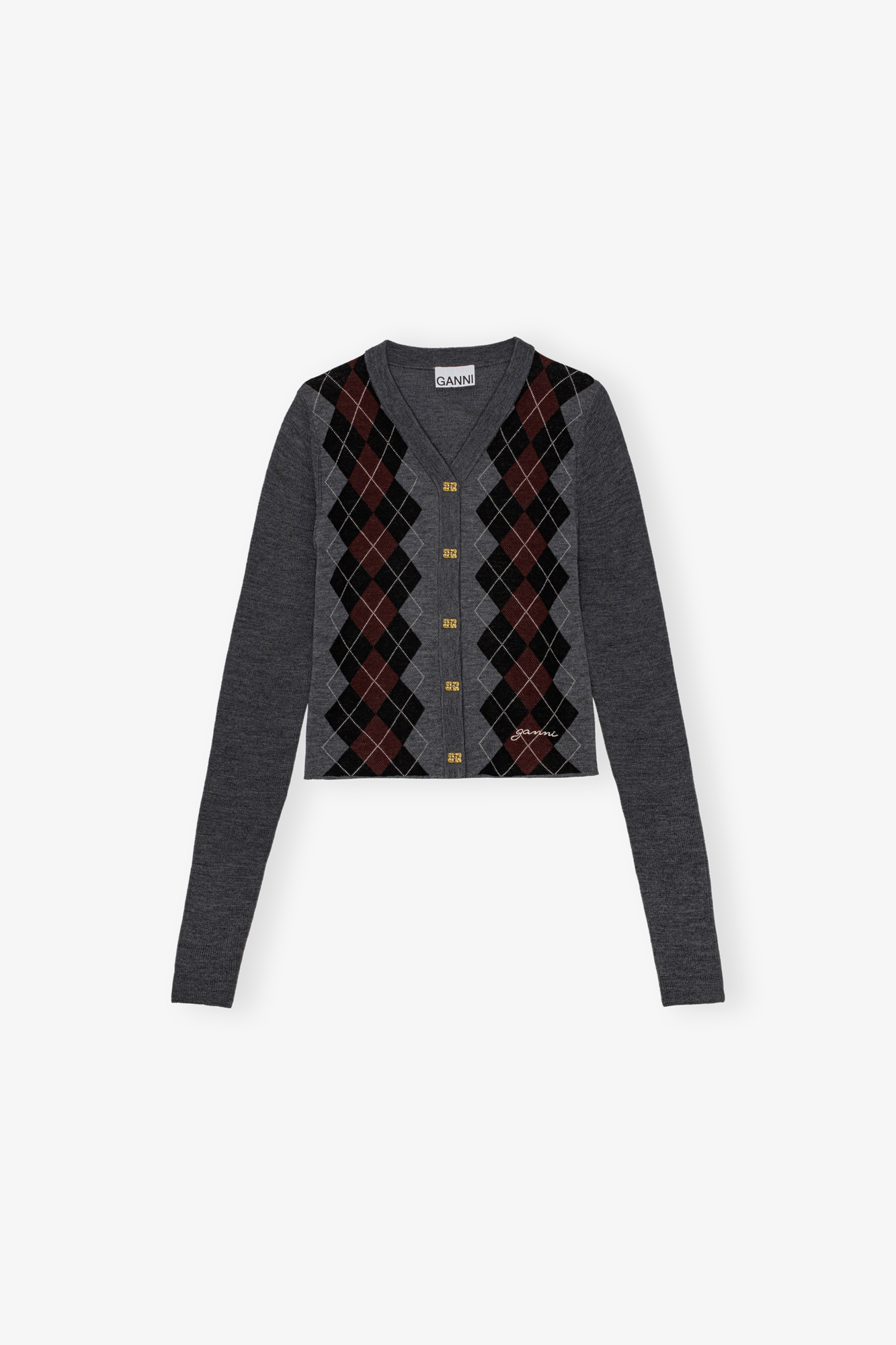 Cardigan In Grey Wool