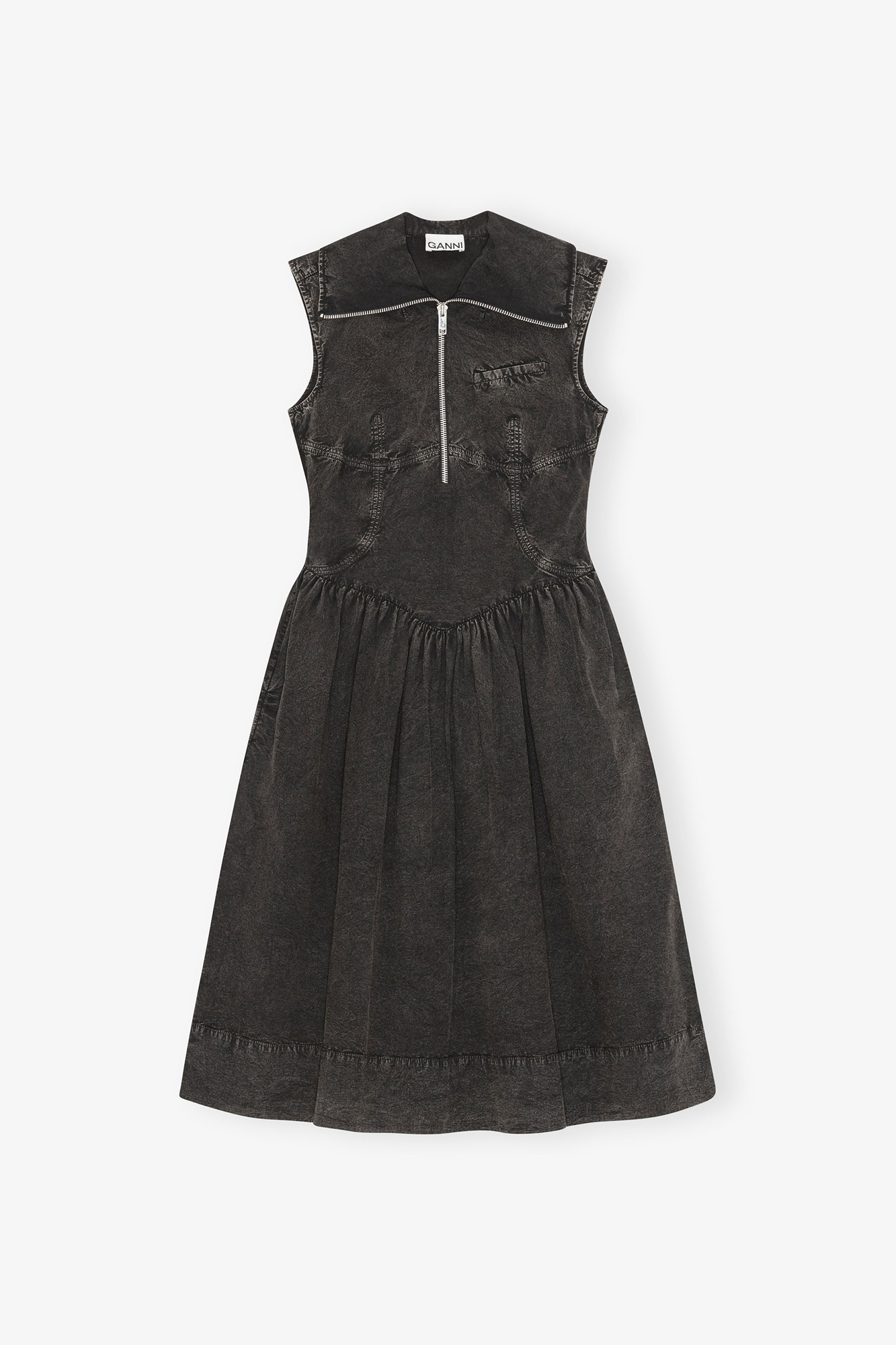 Dress In Black Cotton