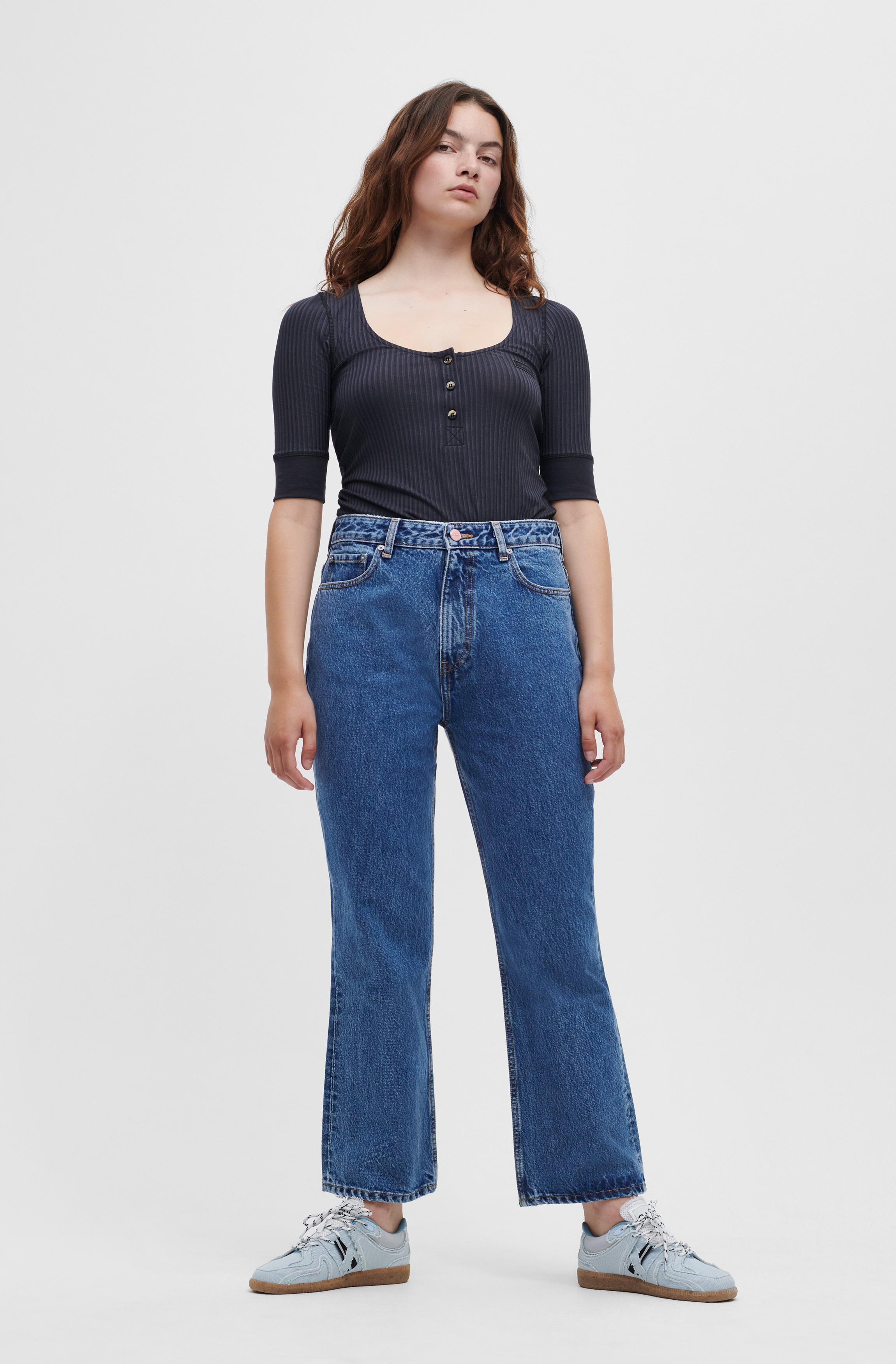 Rigid Denim Betzy Cropped | GANNI