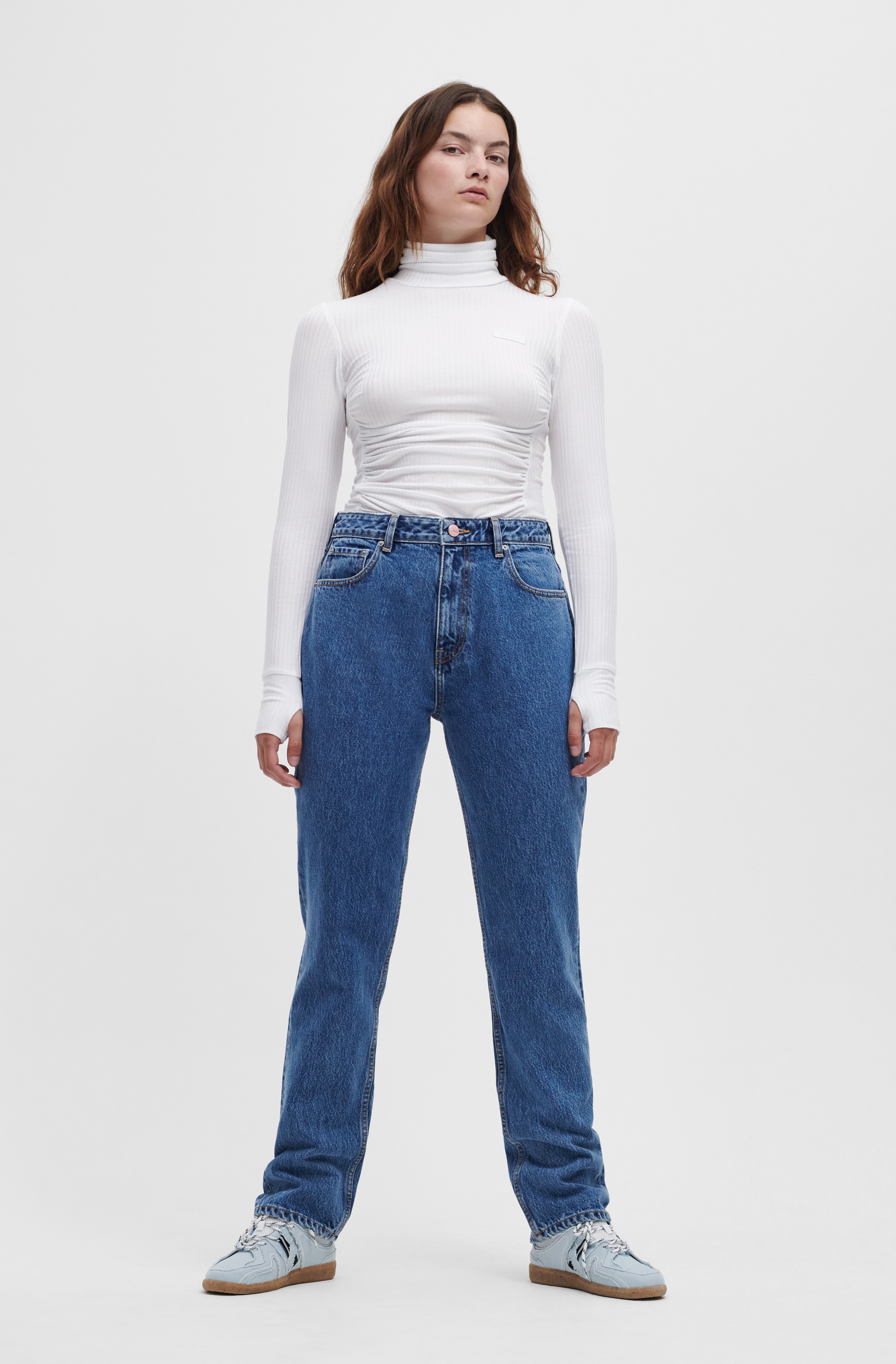 Mid Blue Stone Rigid Denim Swigy | GANNI DK