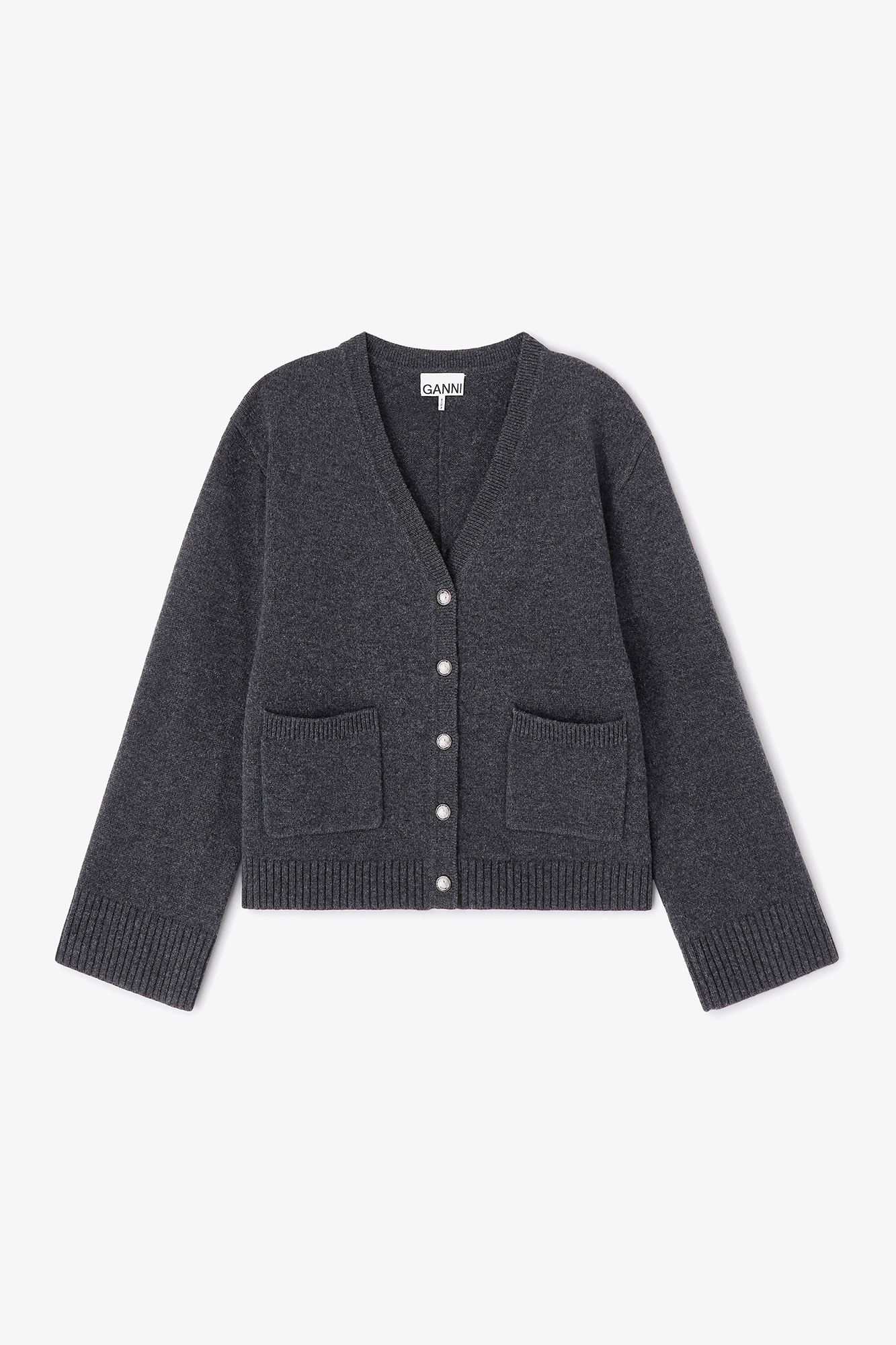 Classic Wool Cardigan | GANNI (Global) PA