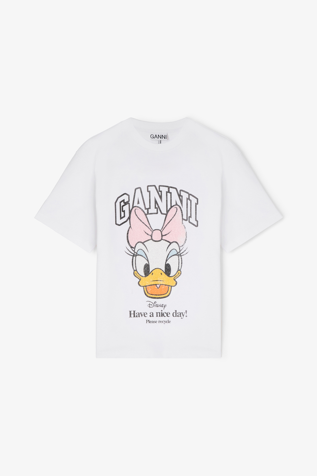 Daisy Duck White Baby Fit T-shirt | GANNI US
