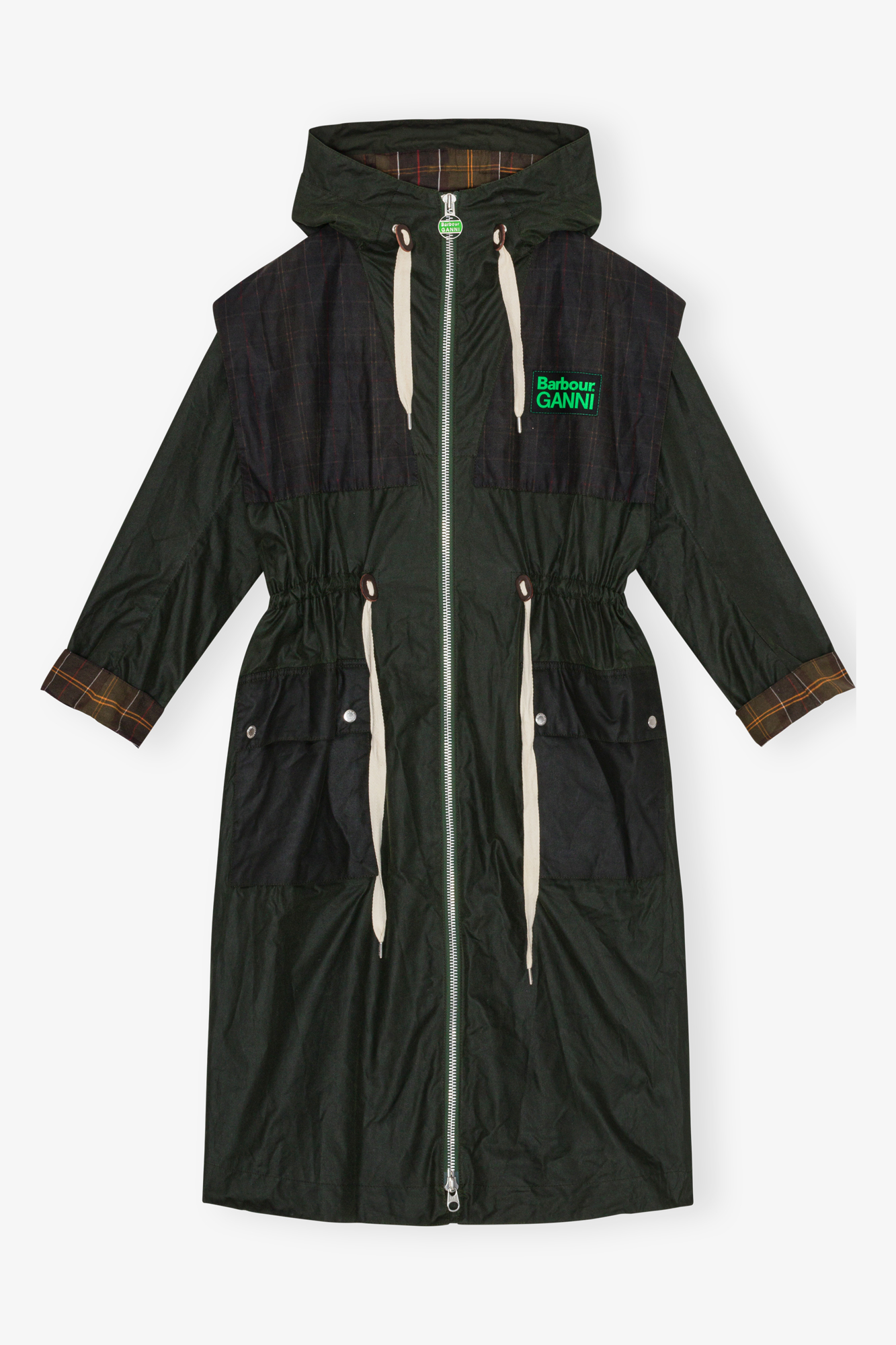 Ganni X Barbour Waxed Parka Jacket