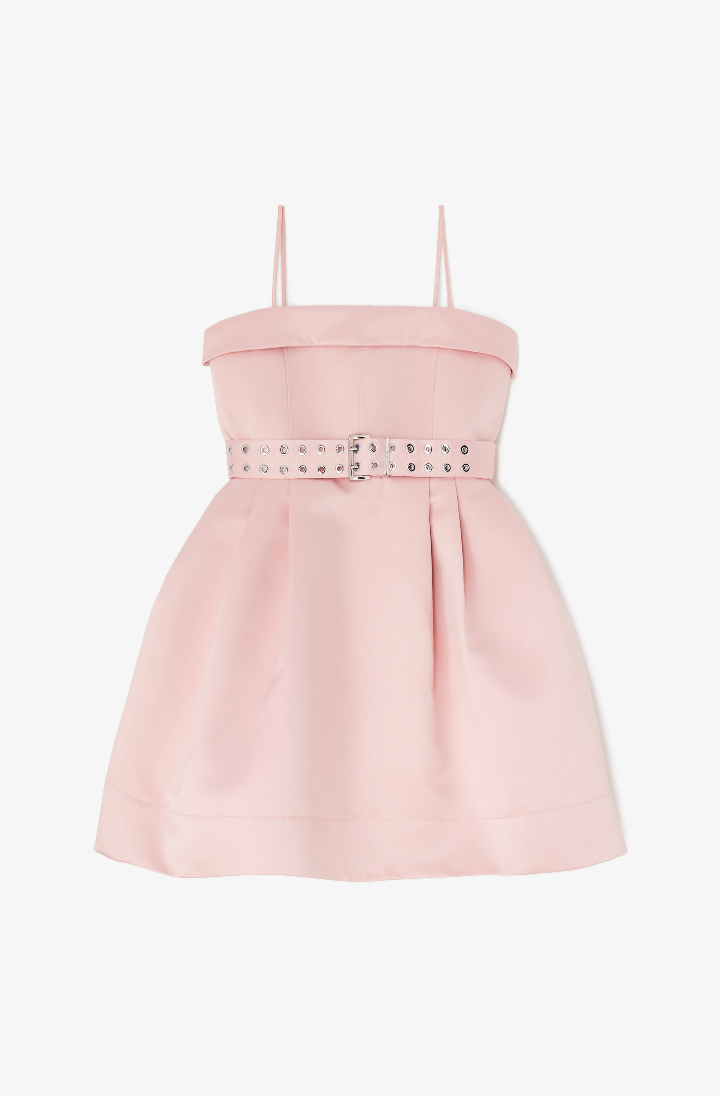 ganni pink bow dress Ganni Poplin Strap Midi Dress