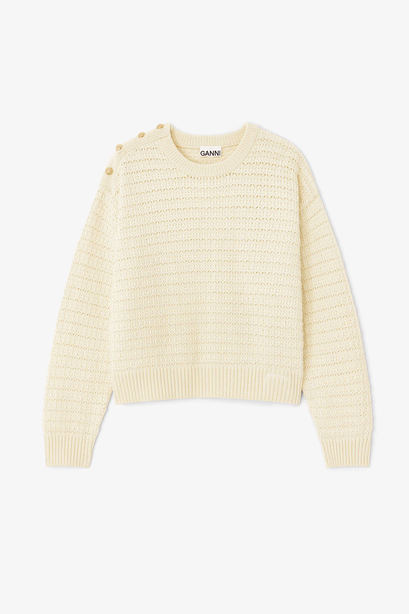 Cloud Cream Cream Wool Jumper GANNI (Global) HK