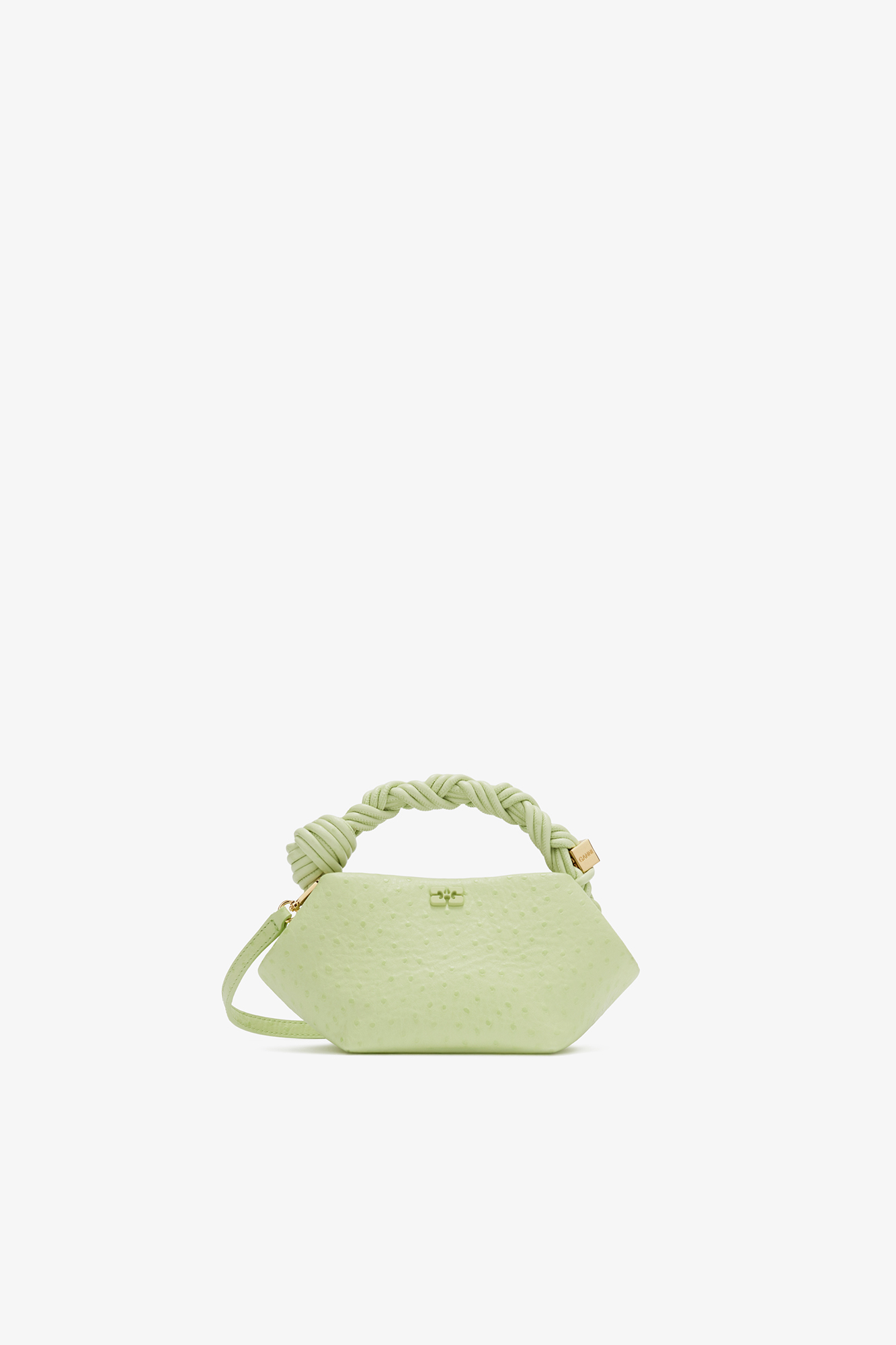 Lily Green Mini Bou Bag in Green Ostrich | GANNI US