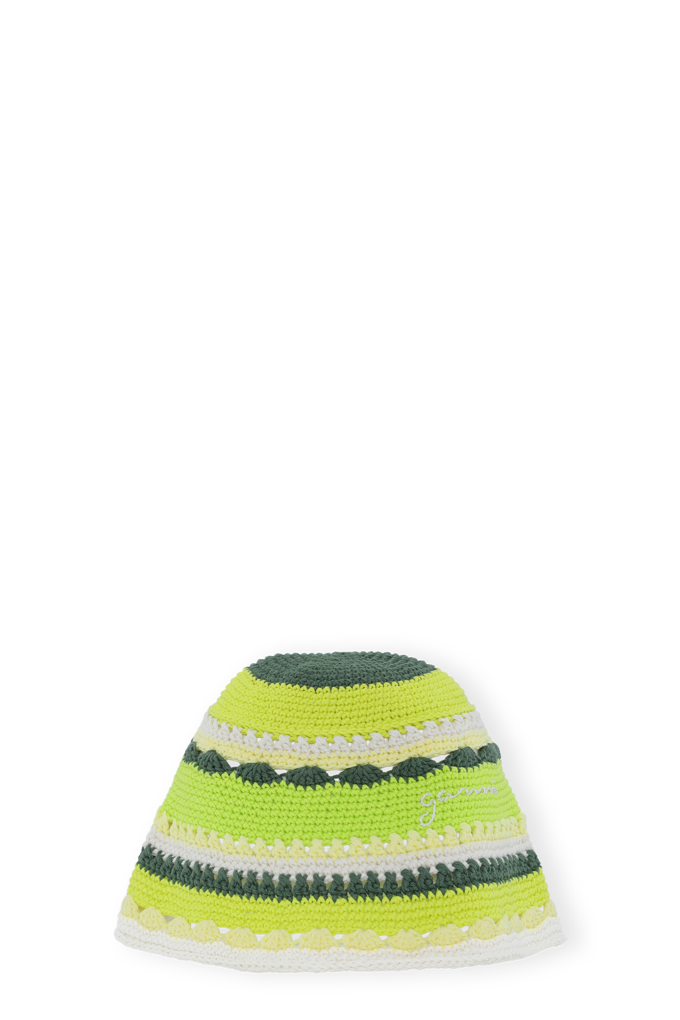 Tender Shoots Cotton Crochet Bucket Hat GANNI US
