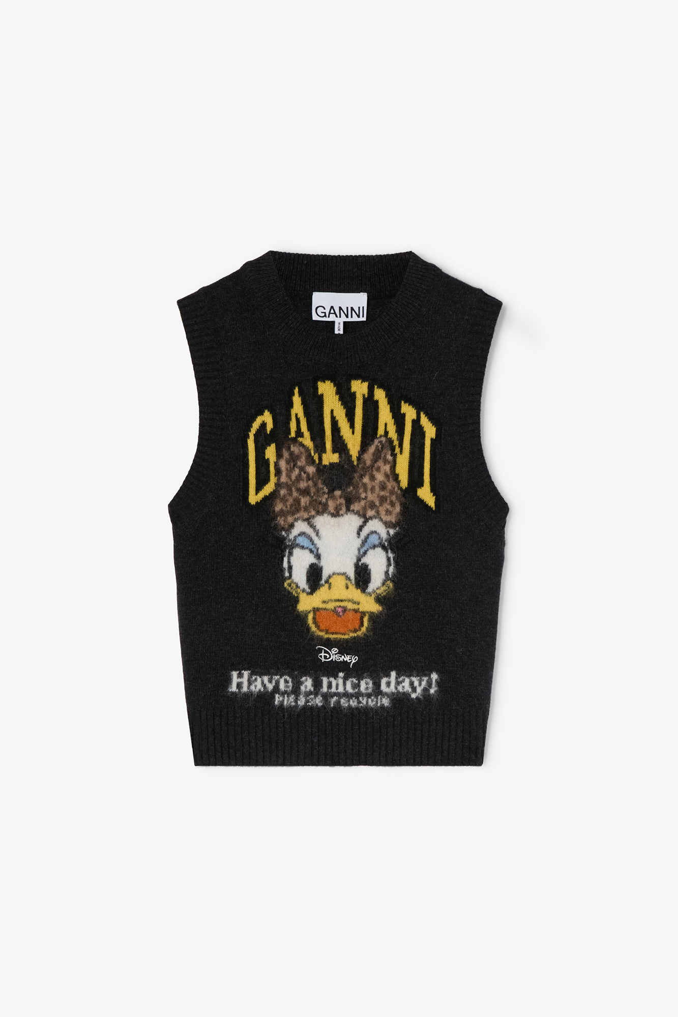 Daisy Duck Graphic Wool Vest | GANNI US