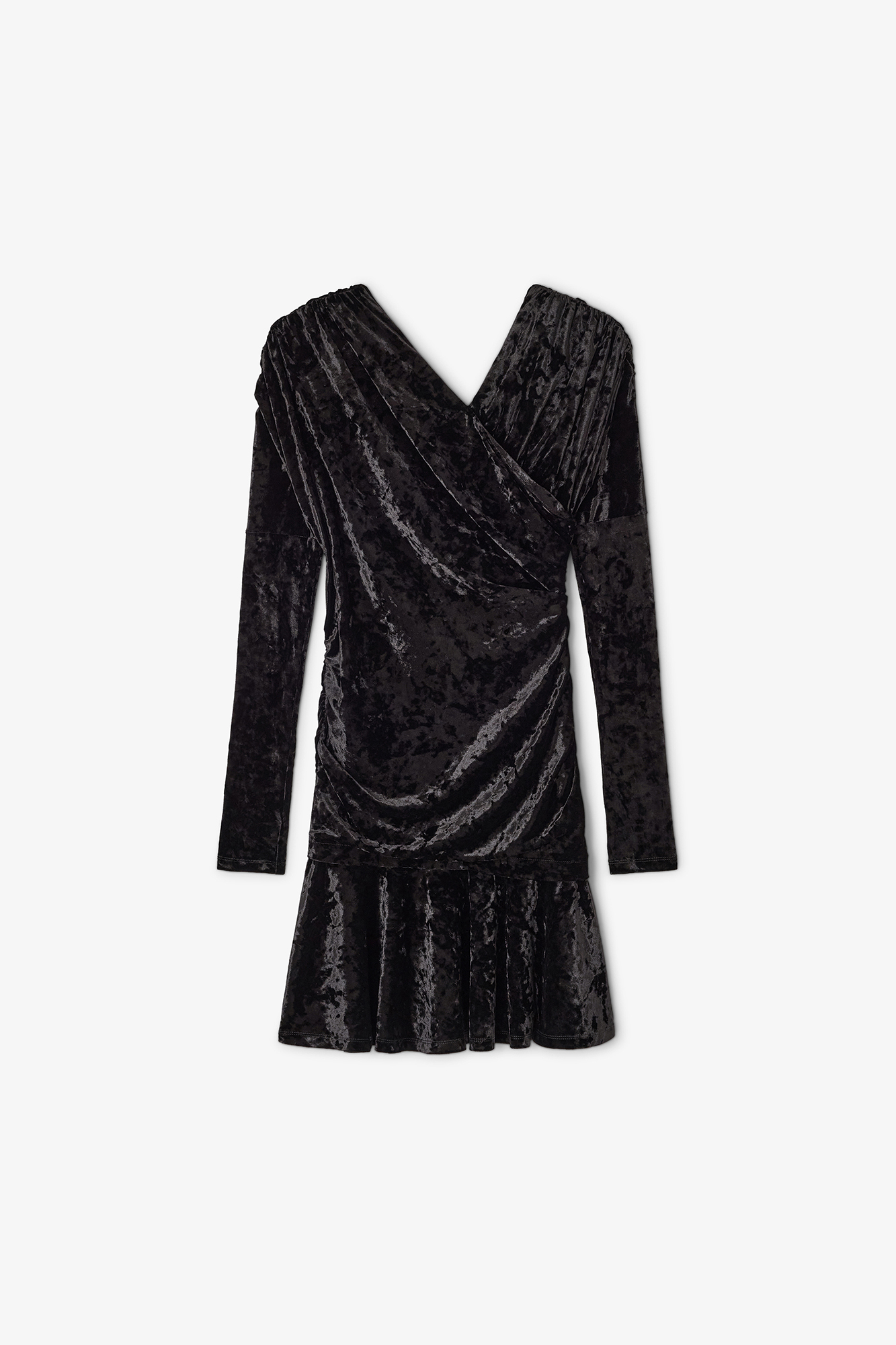 Black Ruched Mini Dress