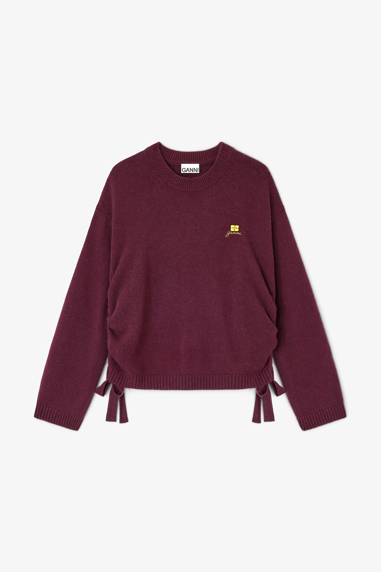ganni カシミヤ ニット GANNI Oversized jacquard-knit wool-blend sweater | NET-A-PORTER