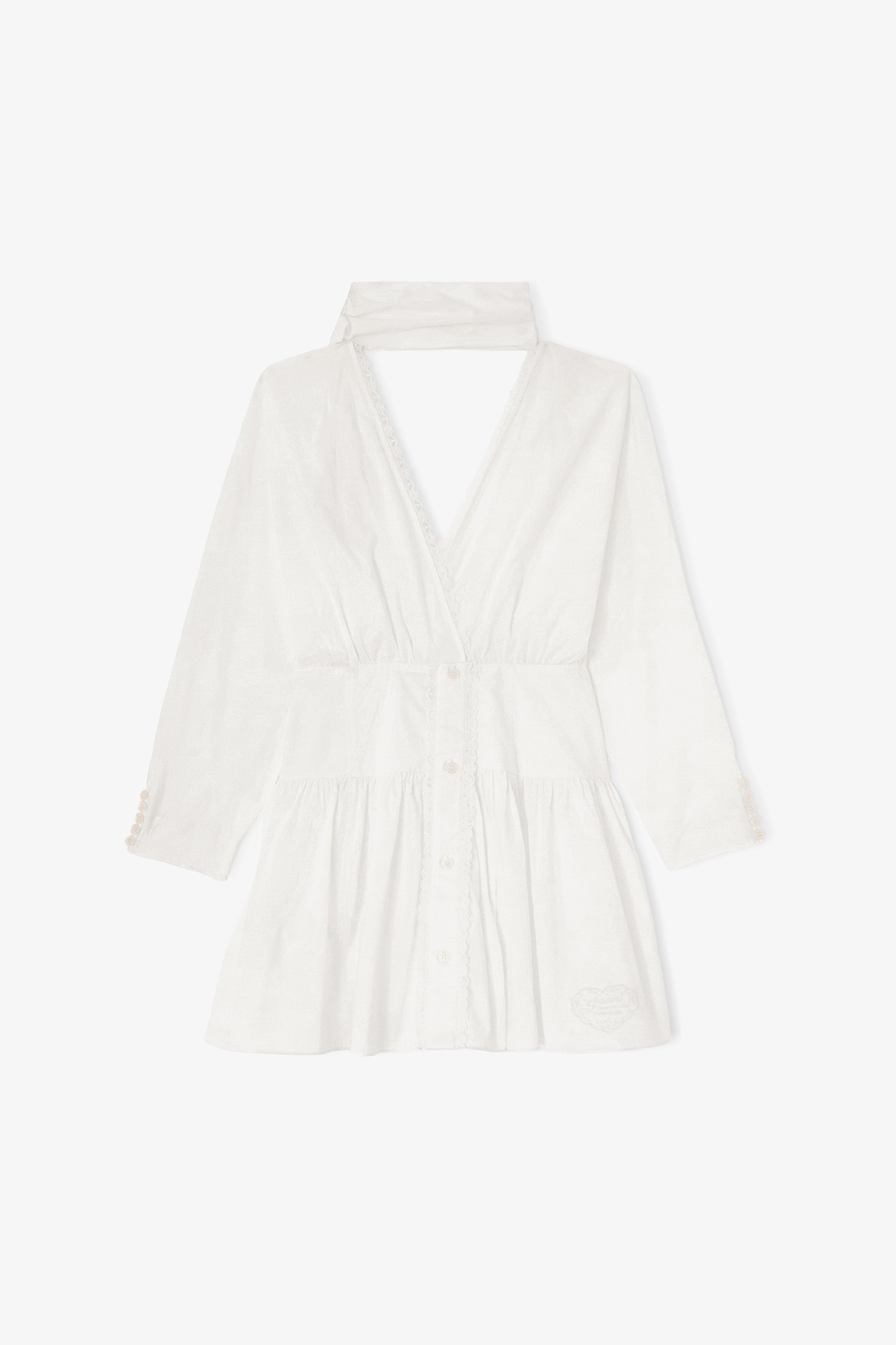 ganni white cotton dress GANNI White Dress in Cotton