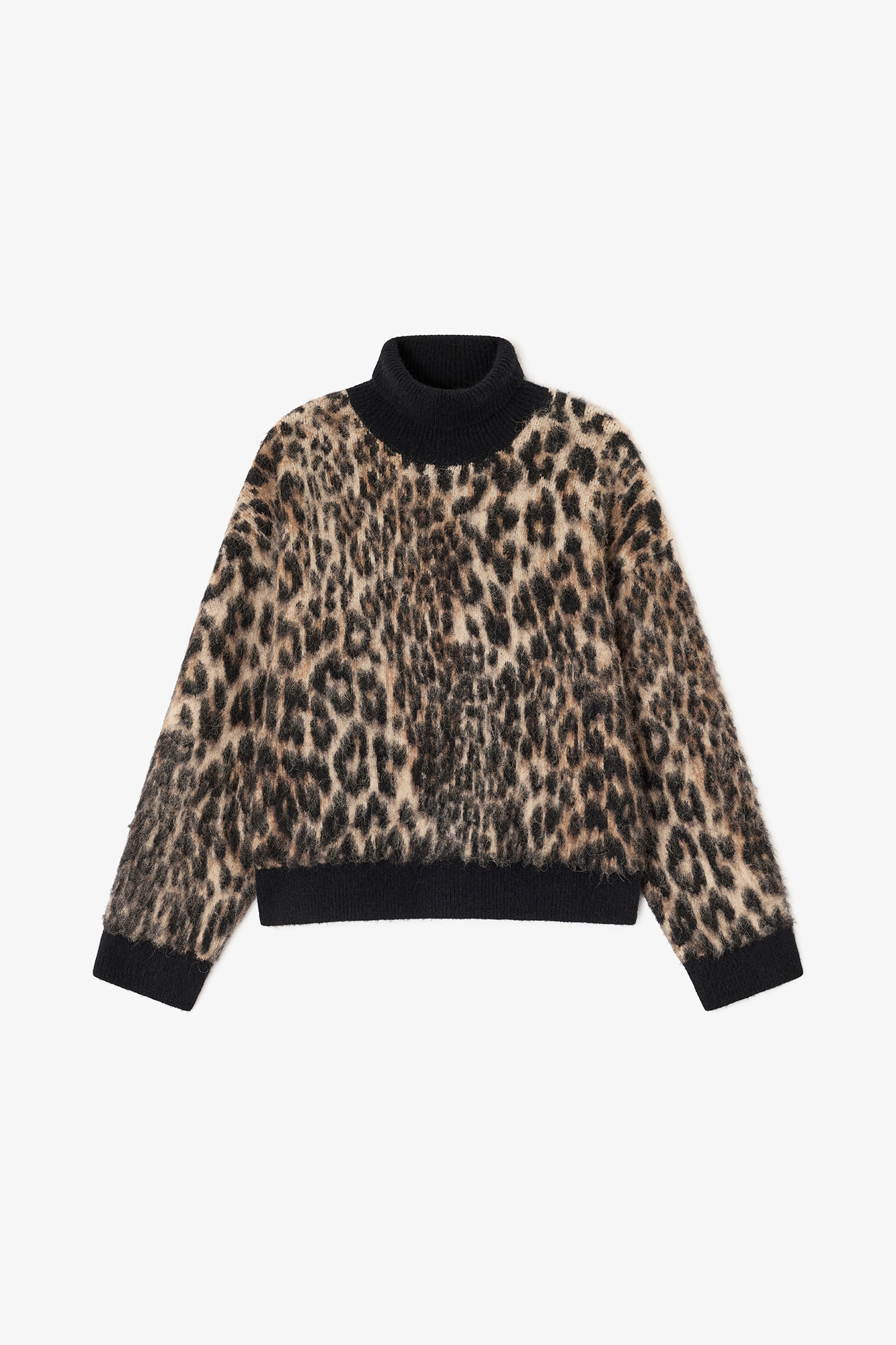 Leopard High Neck Jumper