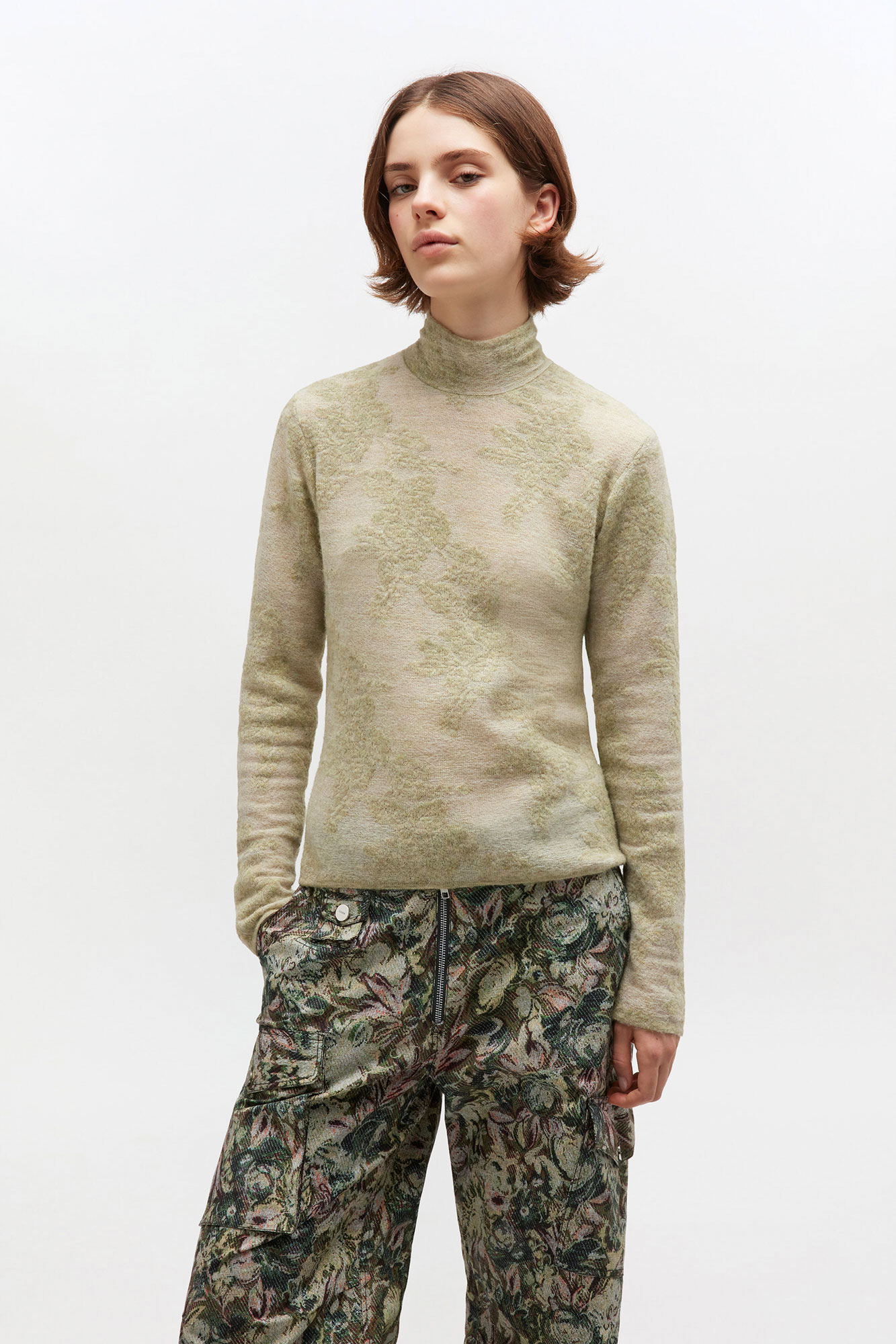 GANNI ジレ GANNI Oversized Collar Jacket | Green | FARFETCH