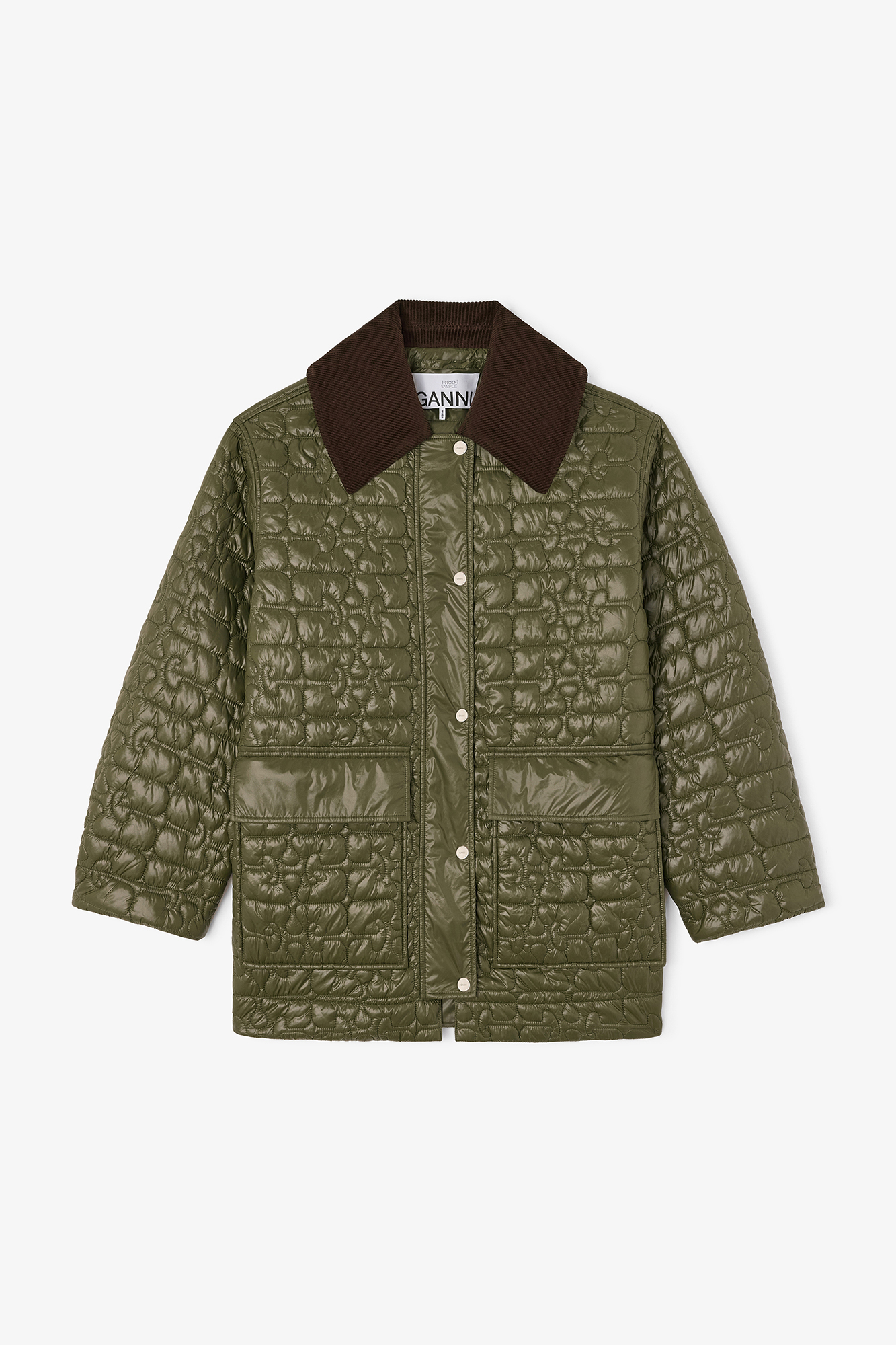 Shiny Quilt Midi Jacket | GANNI US