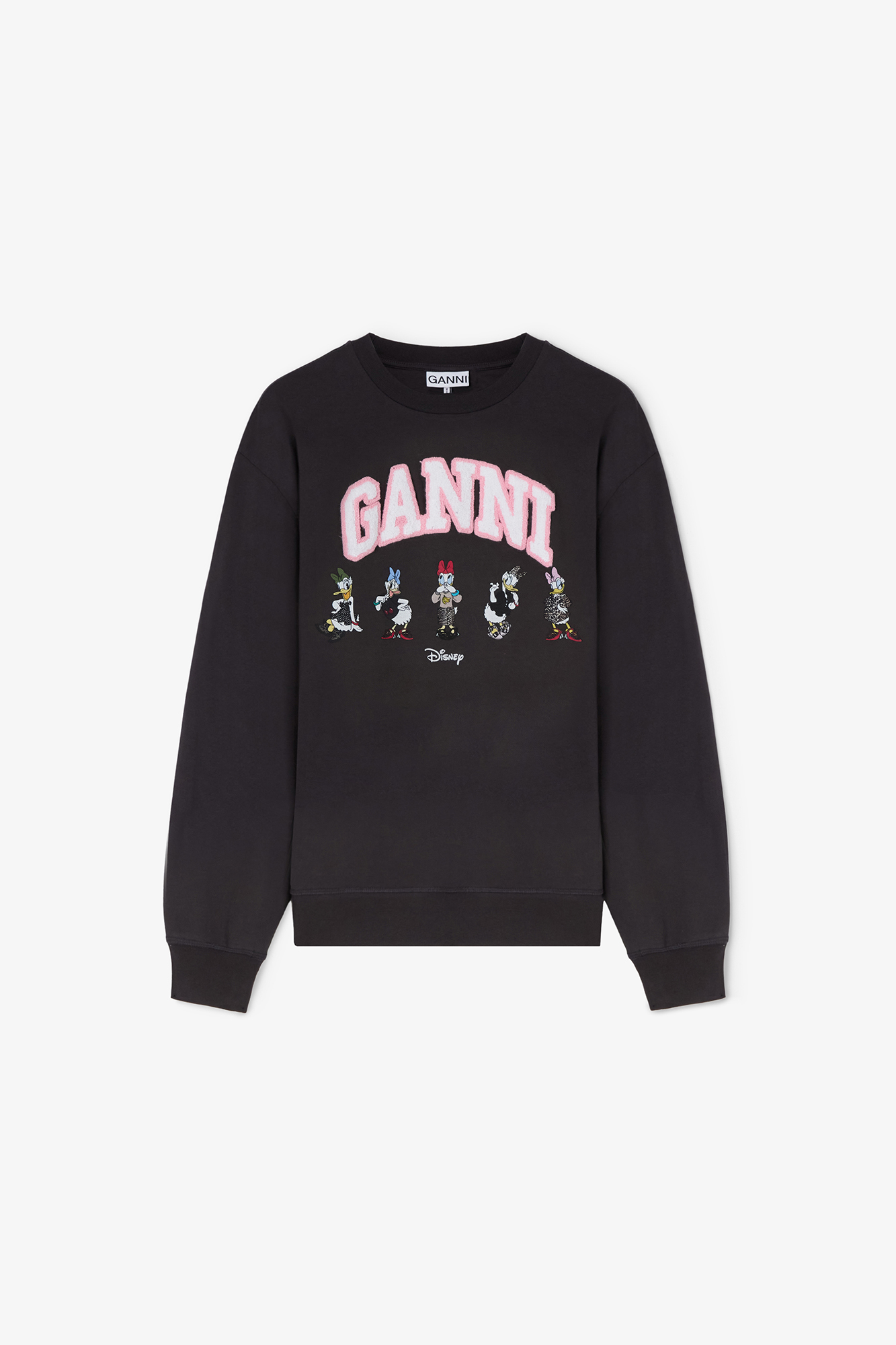 Phantom Daisy Duck Black Sweatshirt | GANNI (Global) TH