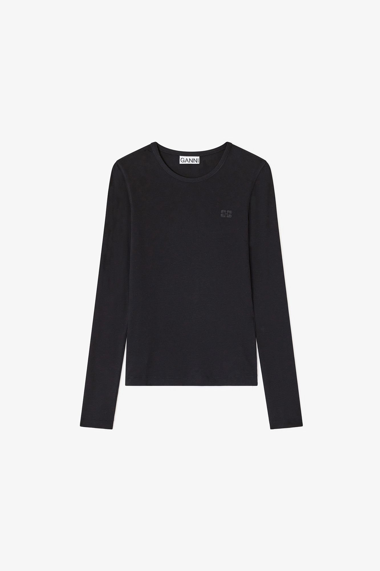 Black Rib Long-sleeve | GANNI US