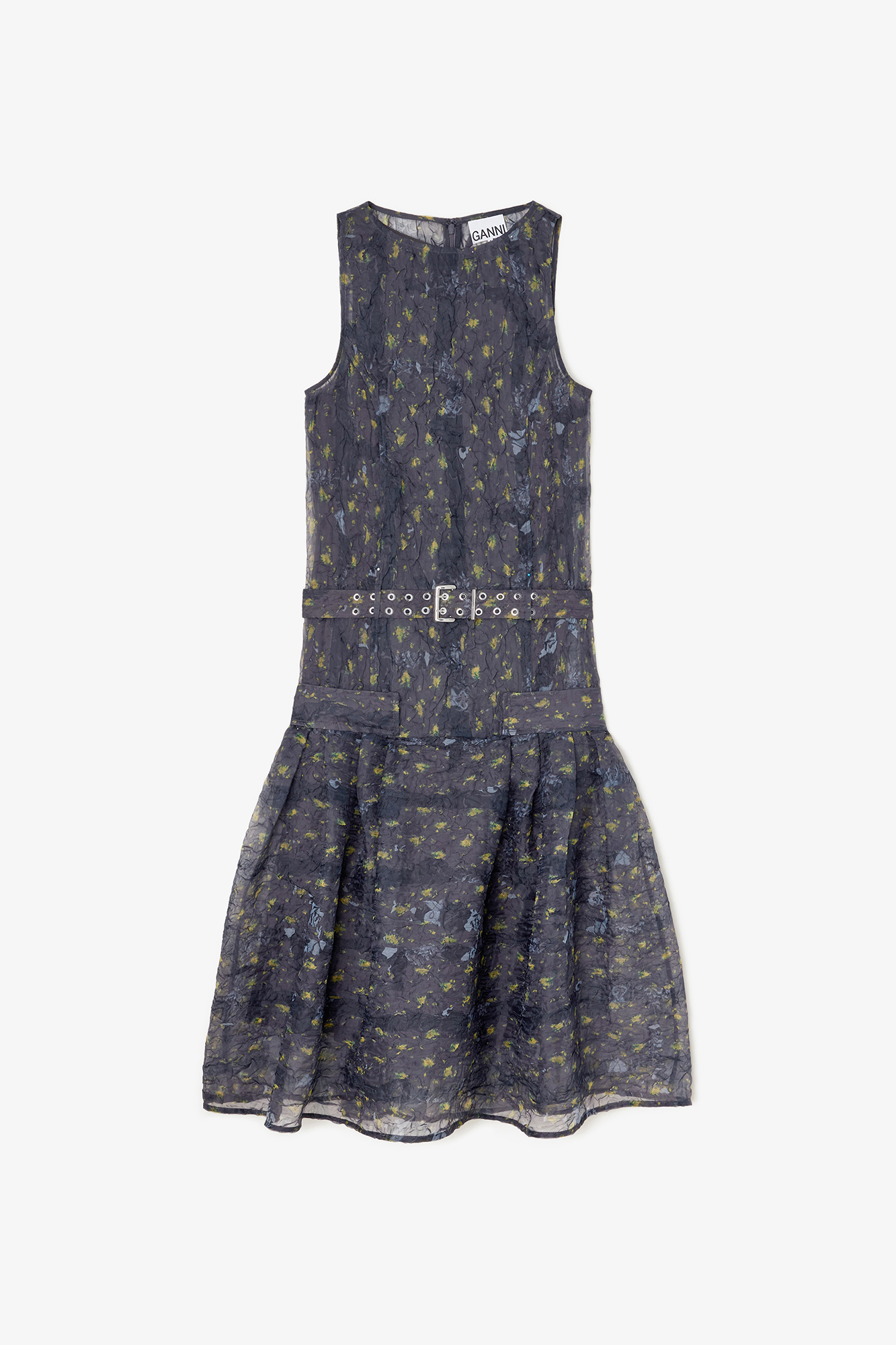 Dress in Shibori Organza | GANNI US