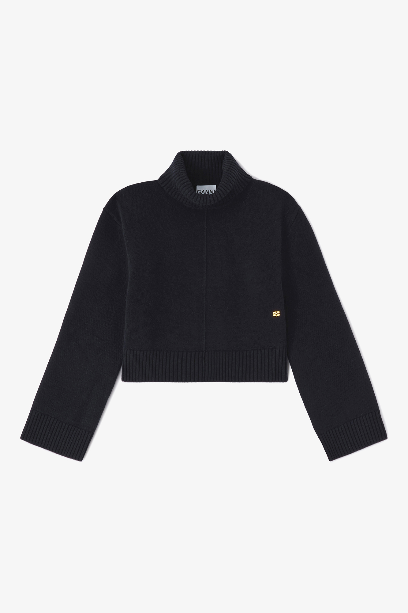 Sky Captain Wool Turtleneck Sweater | GANNI US