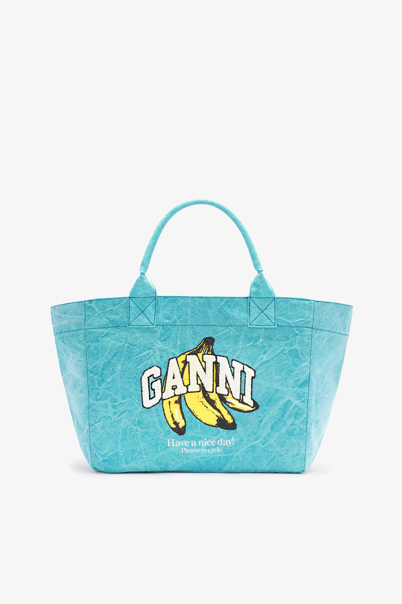 Blue Curacao Medium Tote Bag in Blue | GANNI US